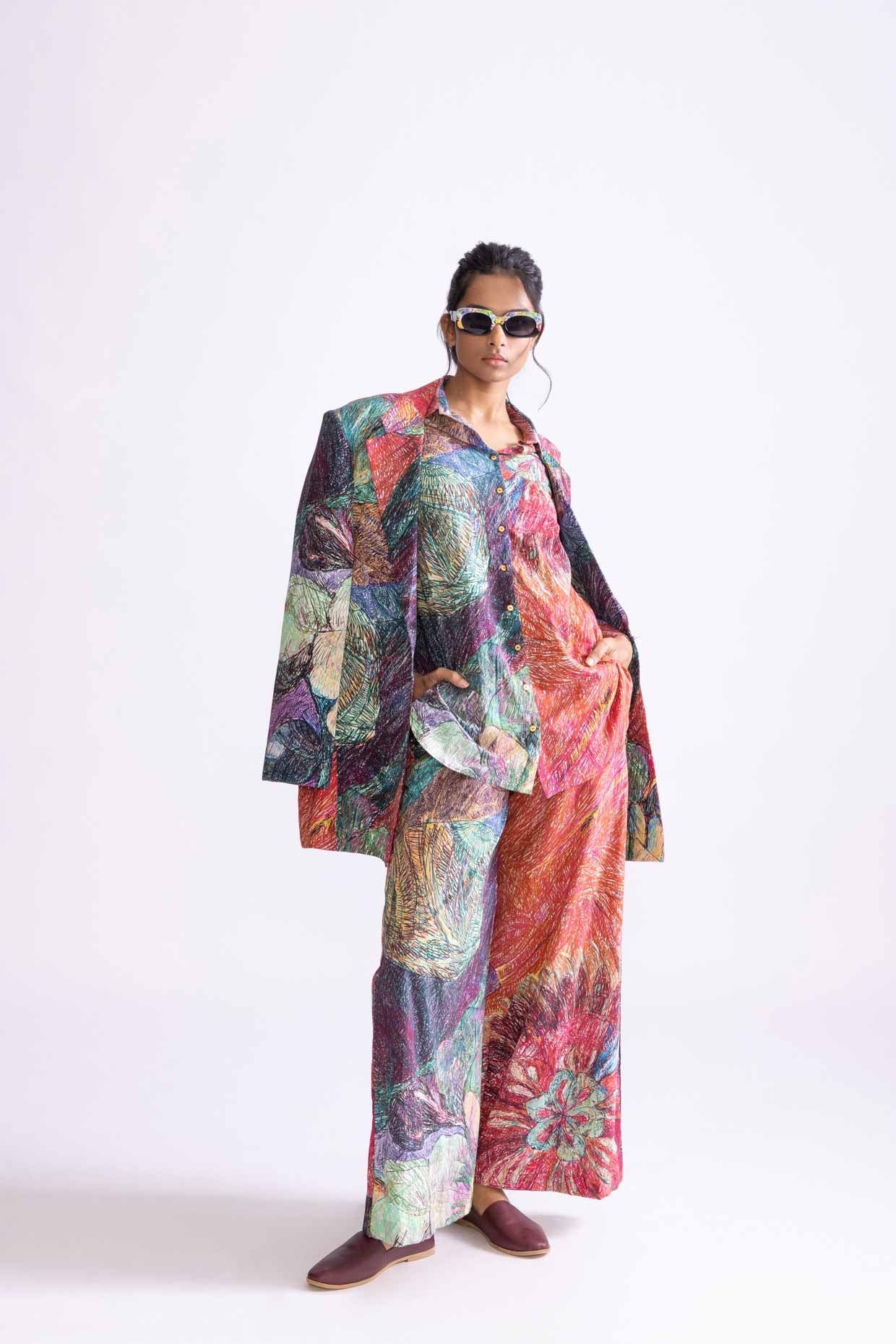 EVERLY SHIRT & MIA PALAZZO WITH BAILEY BLAZER