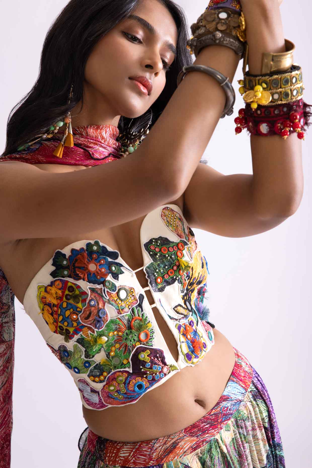 HOXTON BLOUSE, SCALLOP DUPATTA, MAGNOLIA LEHENGA