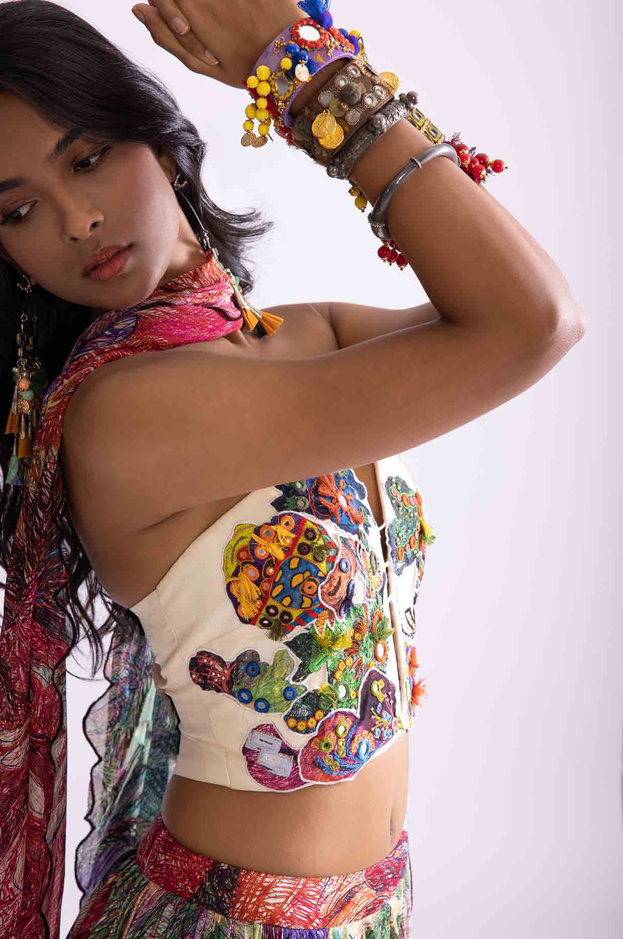HOXTON BLOUSE, SCALLOP DUPATTA, MAGNOLIA LEHENGA