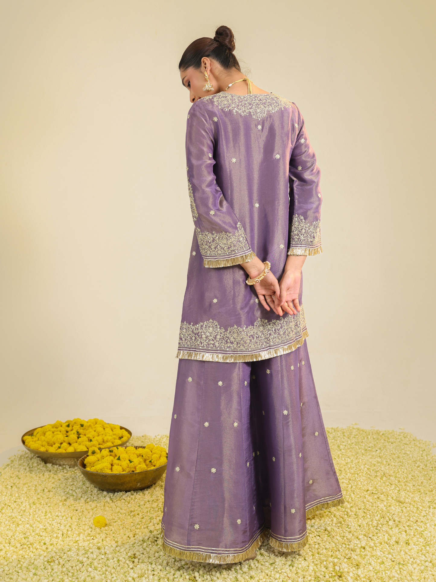 PURPLE SHIMMER BEGUM KURTA SET