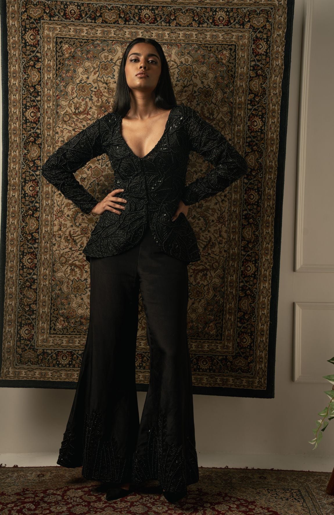 BLACK KURTA SET