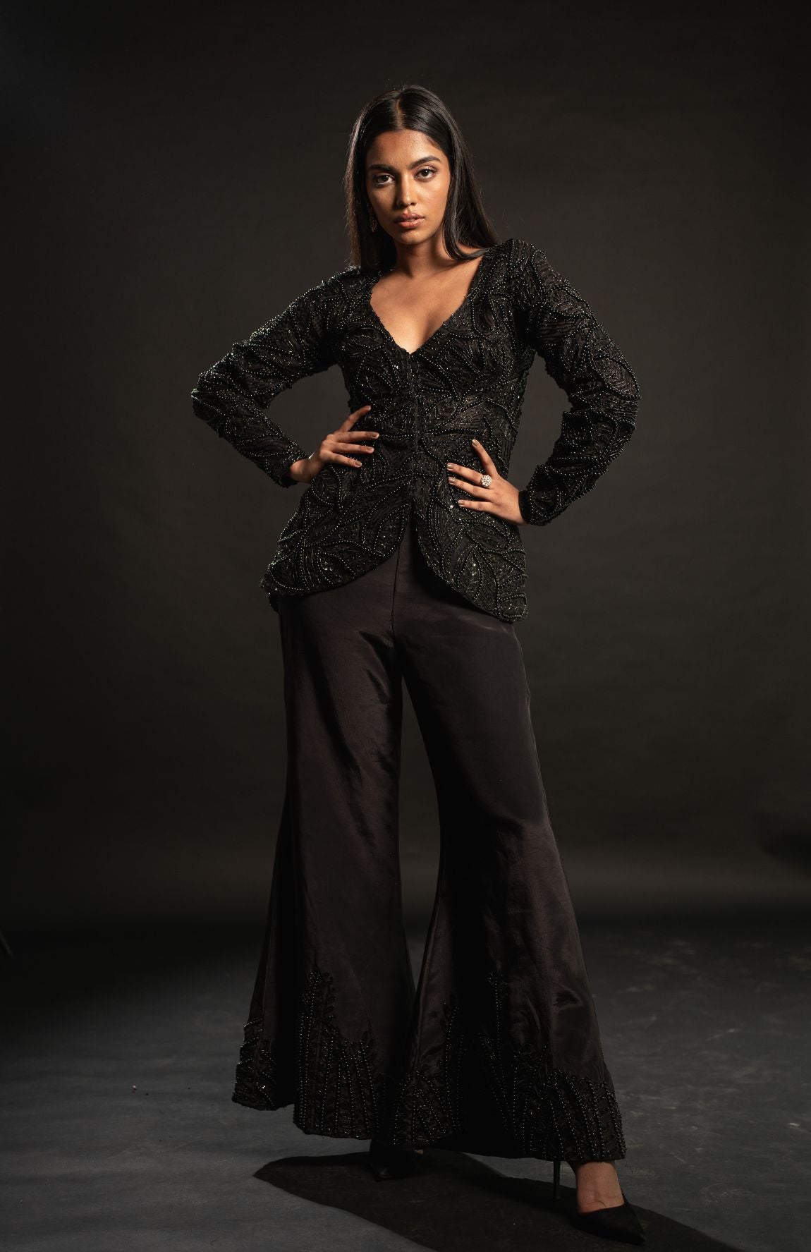 BLACK KURTA SET