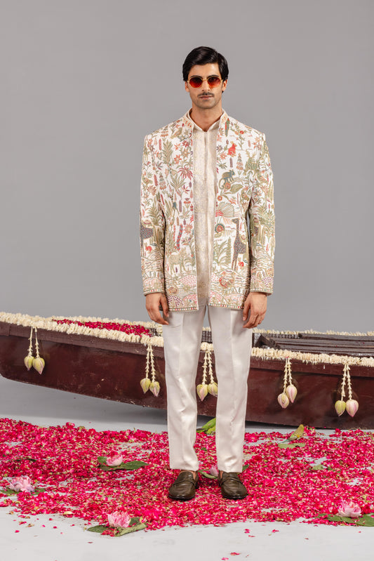 GIRAFFE IVORY JODHPURI SET