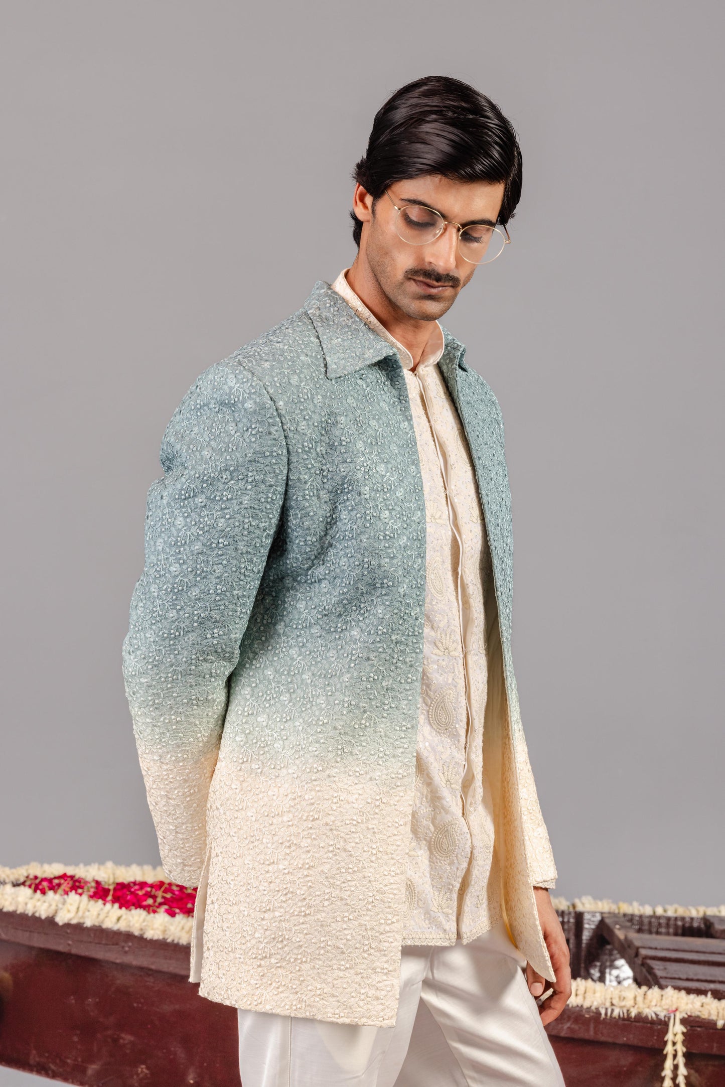 NEELRANG BLUE JODHPURI SET