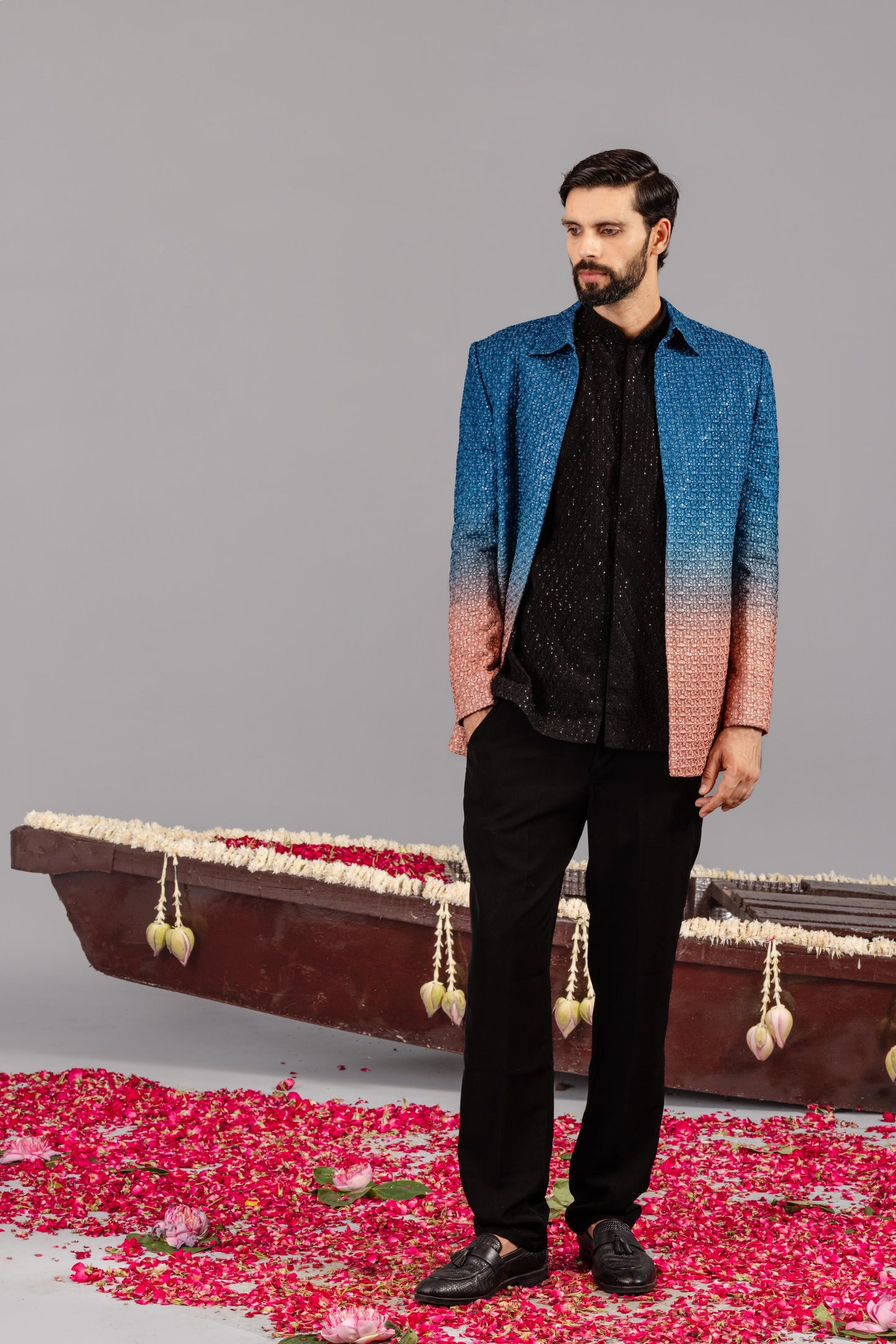 RAATRANG BLUE JODHPURI SET