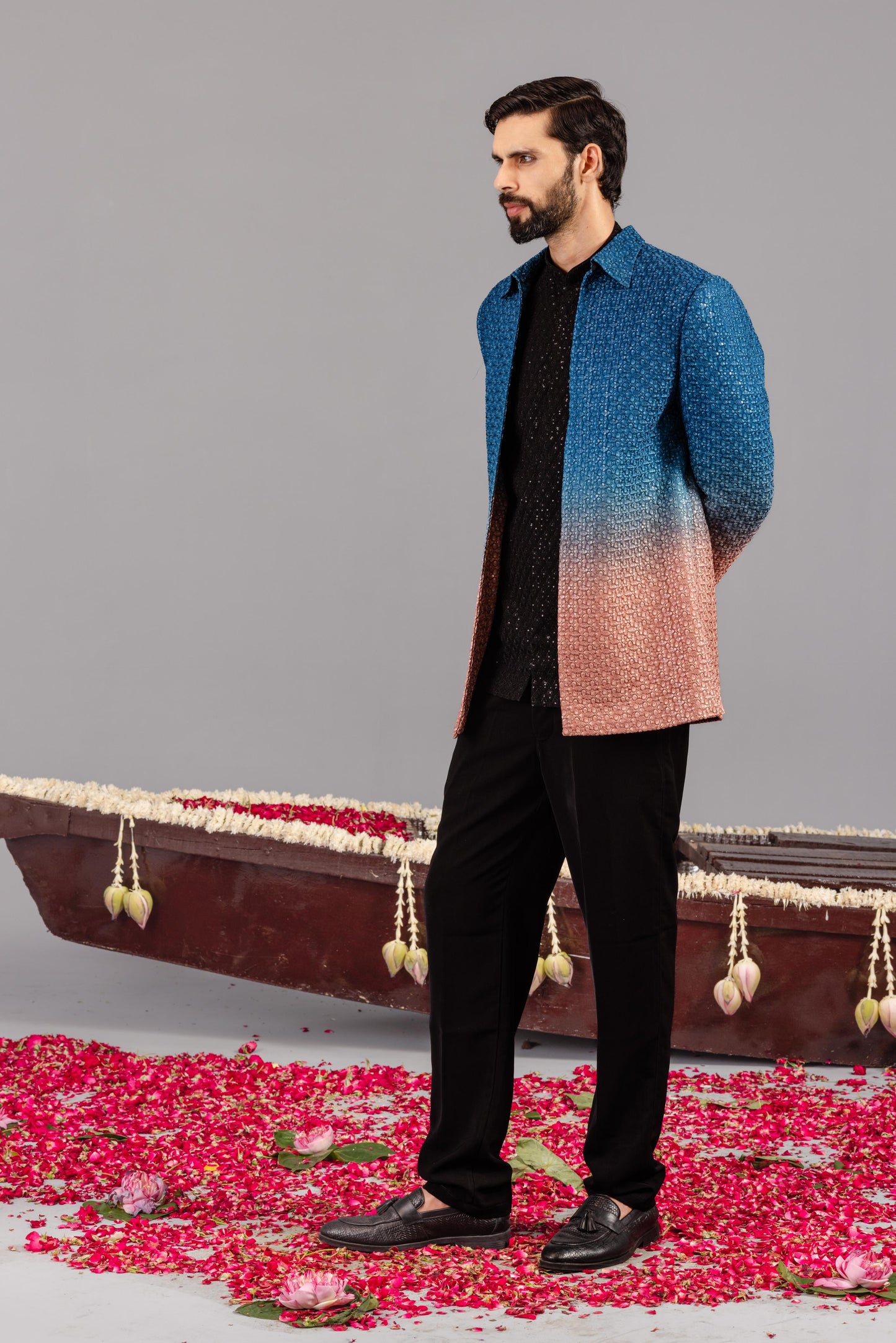 RAATRANG BLUE JODHPURI SET
