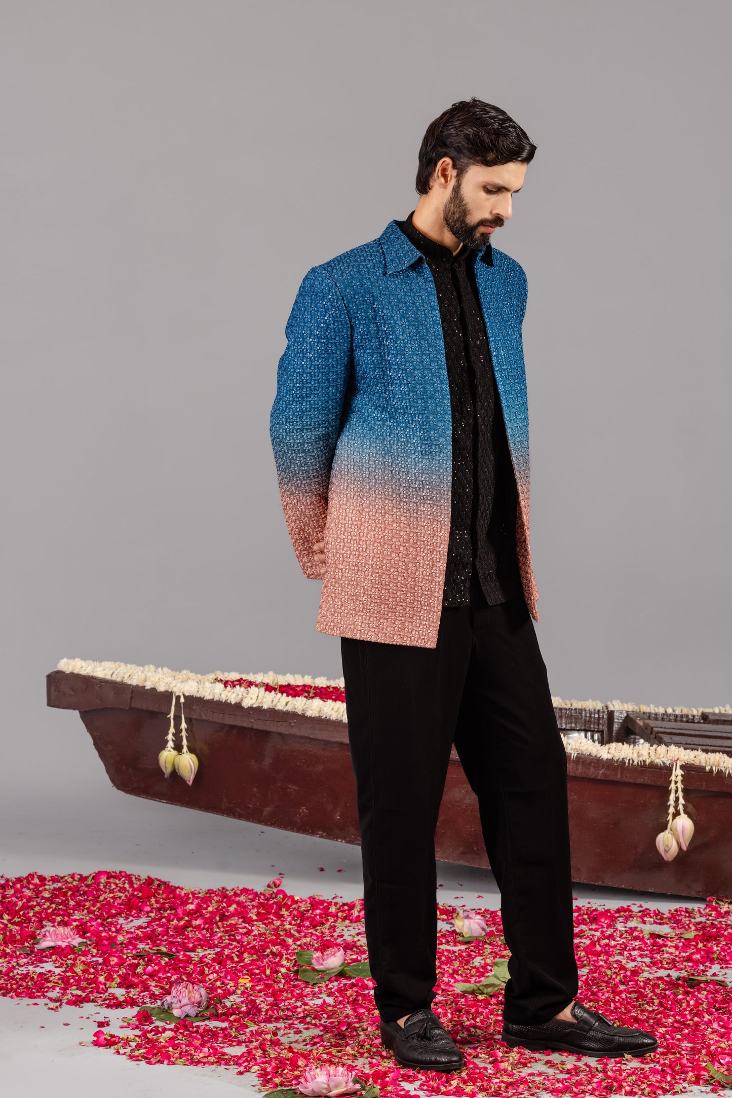 RAATRANG BLUE JODHPURI SET