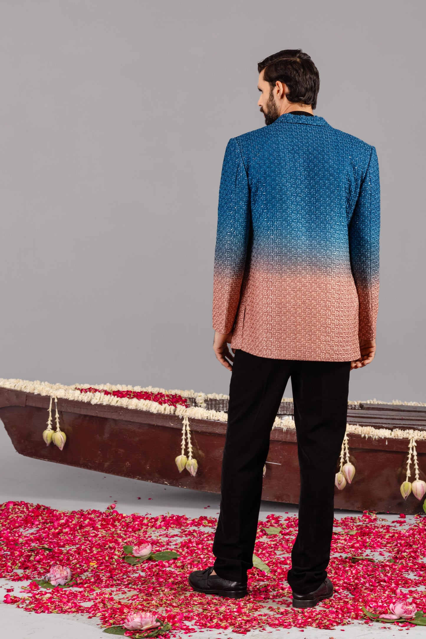 RAATRANG BLUE JODHPURI SET