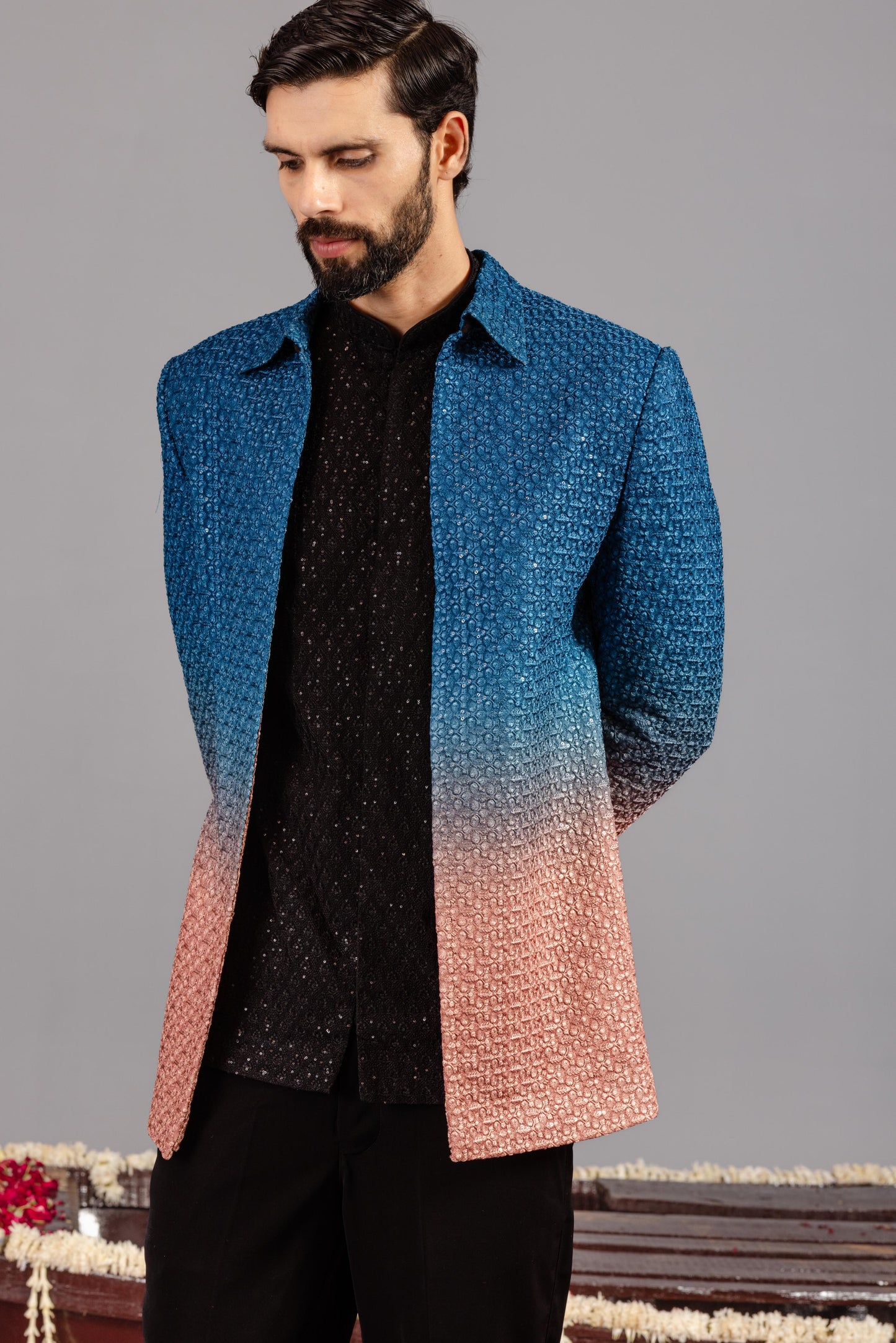 RAATRANG BLUE JODHPURI SET