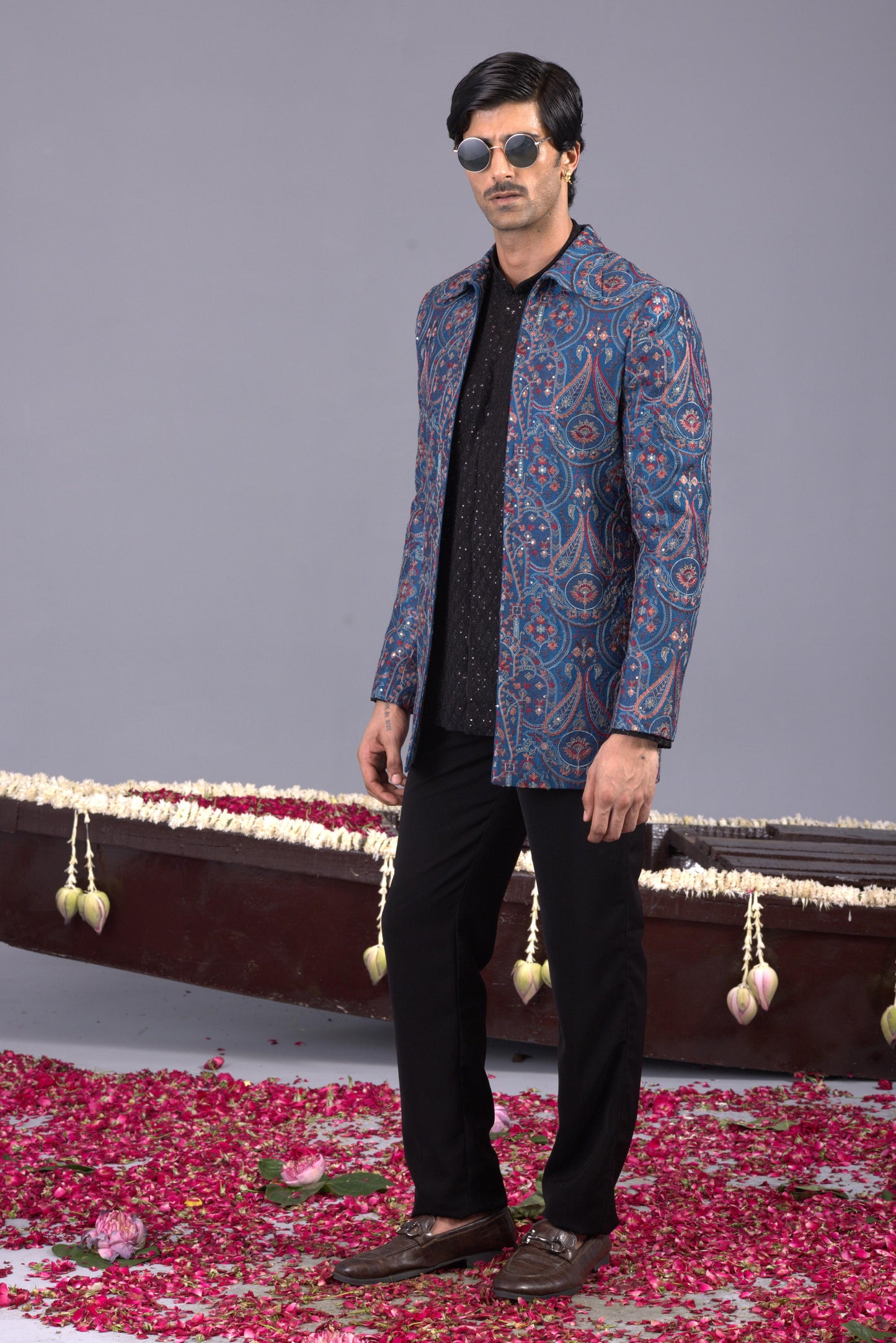 MAYUR BLUE JODHPURI SET