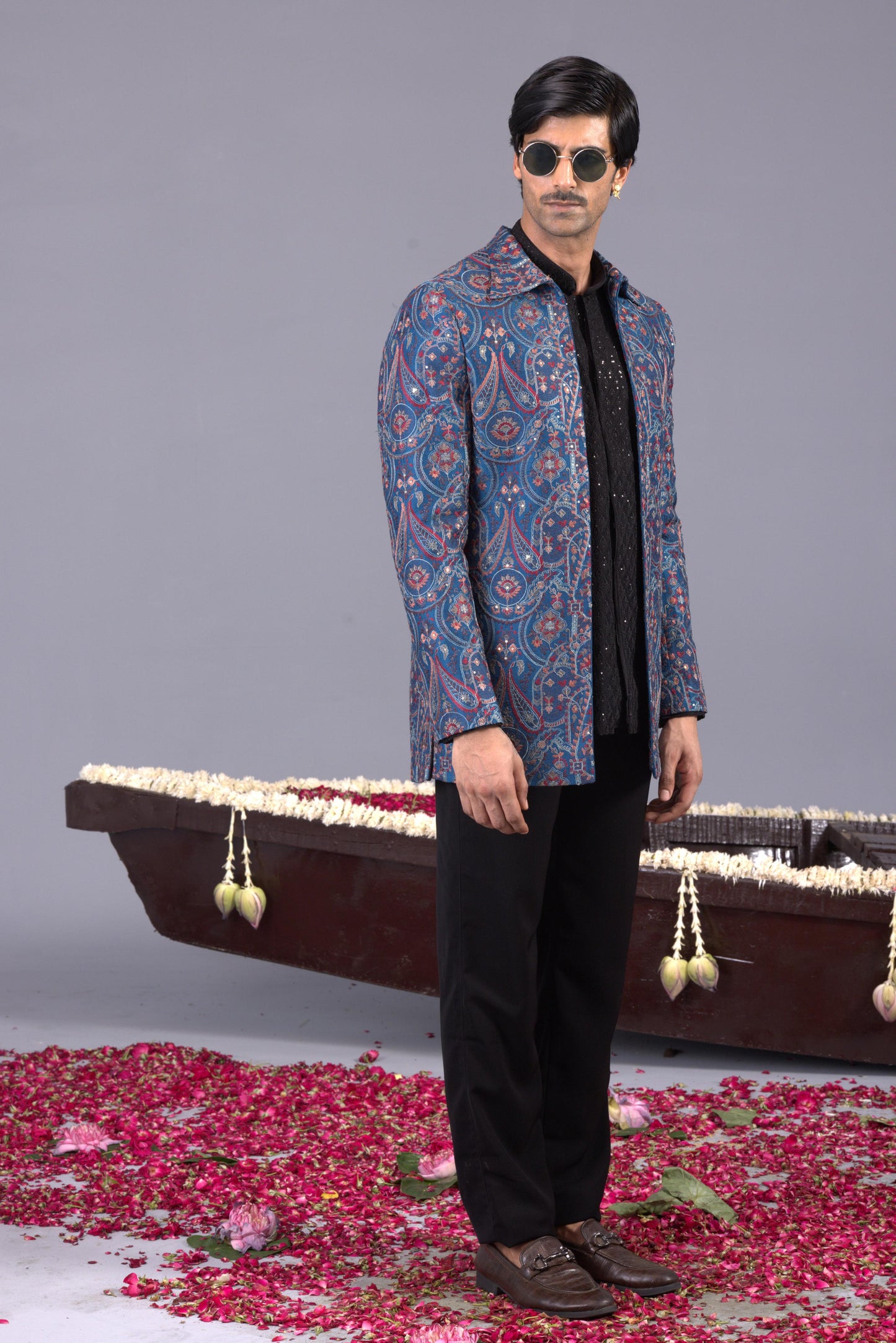 MAYUR BLUE JODHPURI SET