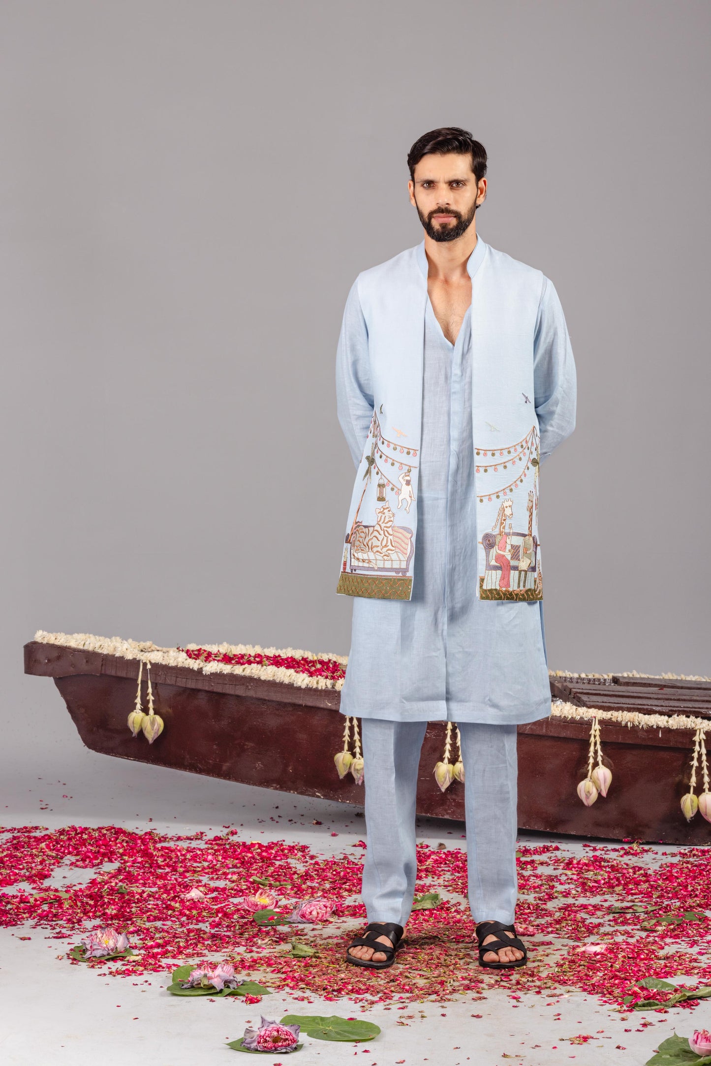 CARNIVAL FRONT OPEN KURTA JACKET SET