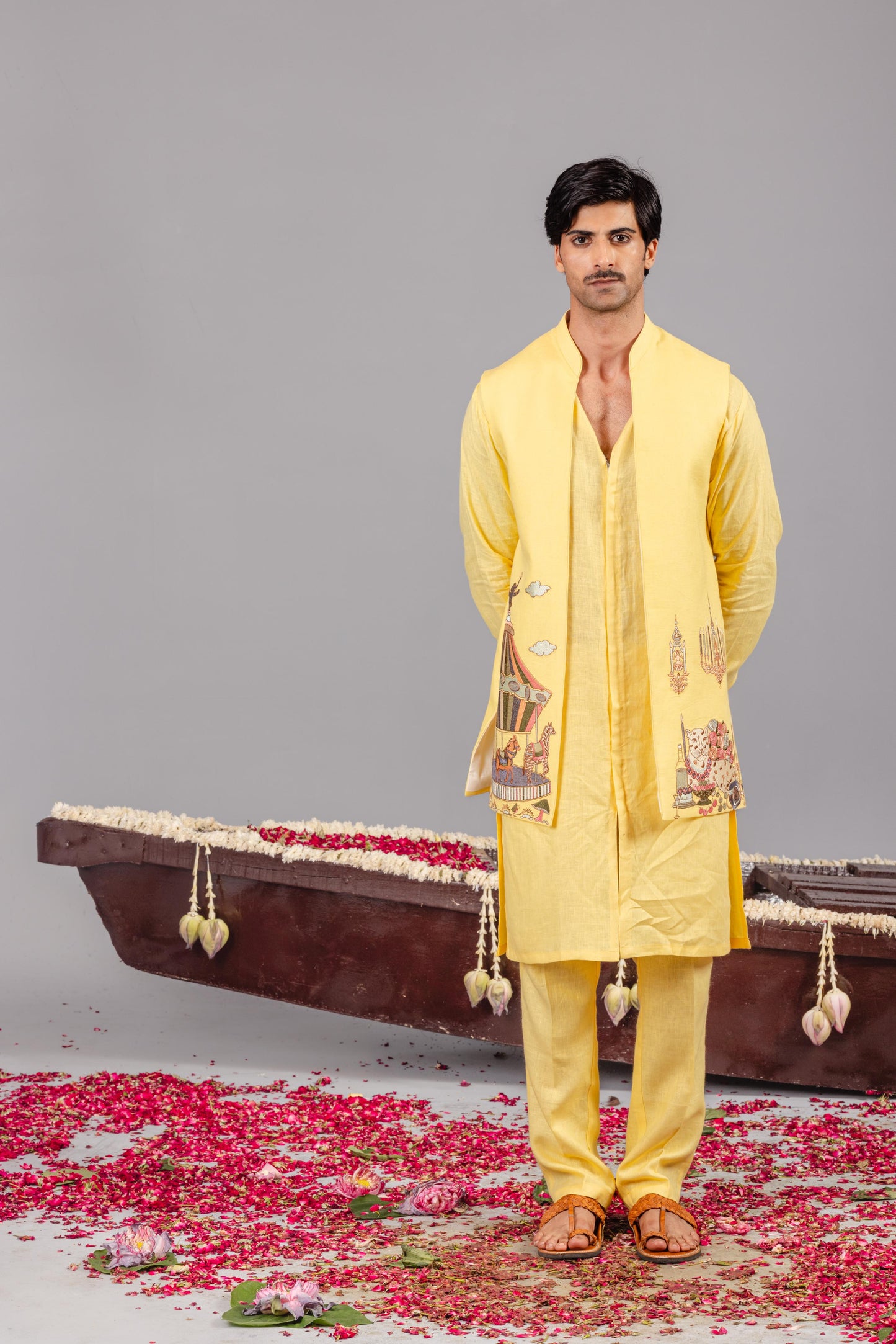 CARNIVAL FRONT OPEN KURTA JACKET SET