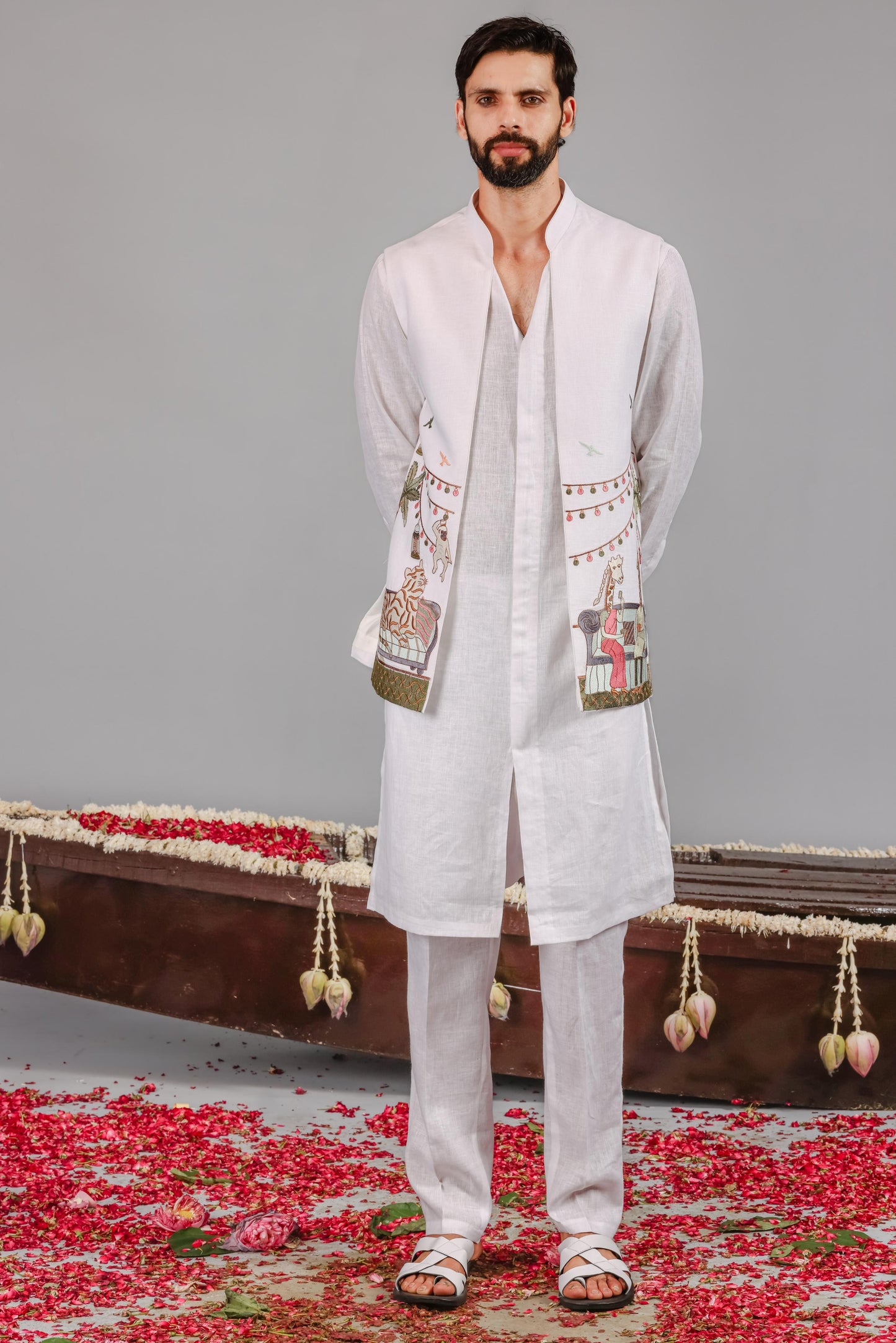 CARNIVAL FRONT OPEN KURTA JACKET SET