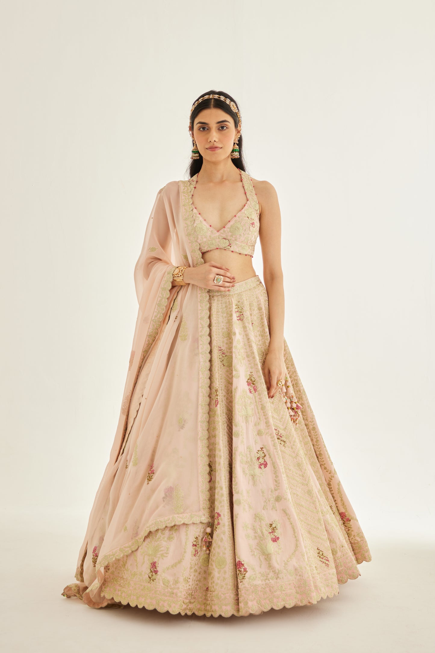 SHELL PINK LEHENGA SET