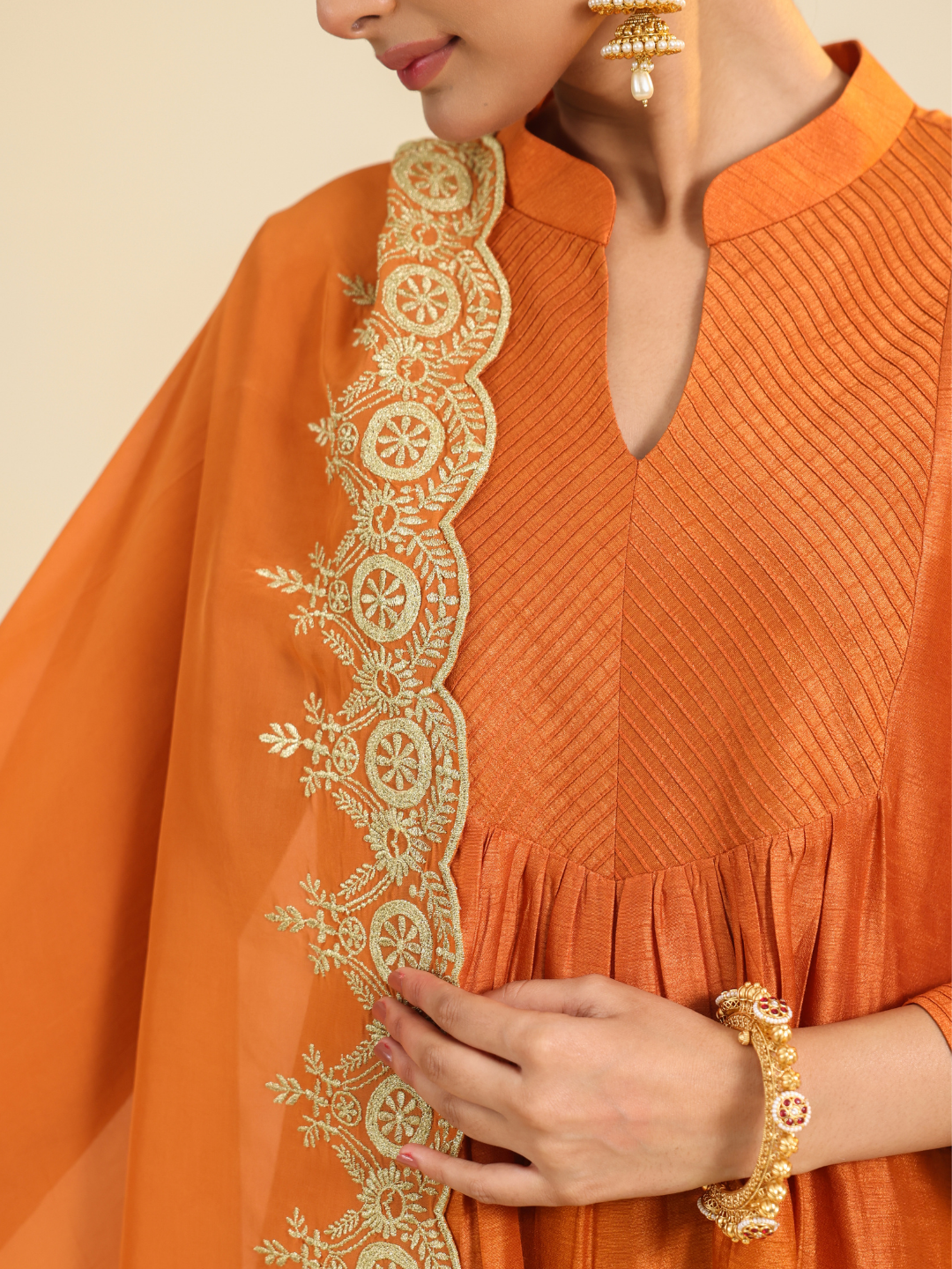 RUST GUMAAN KURTA SET