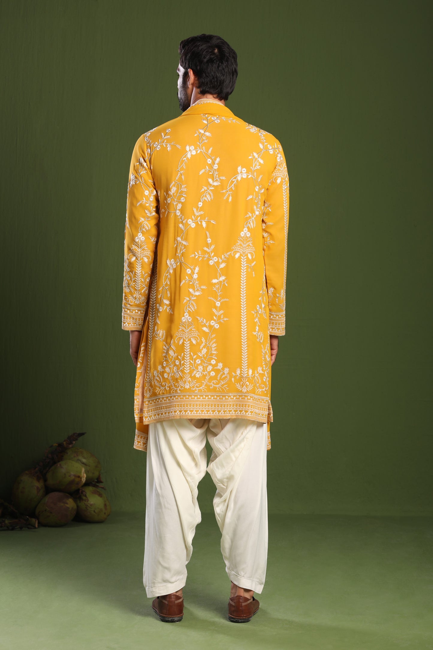 ISHAAN HALDI KURTA PATIYALA SET WITH DUPATTA