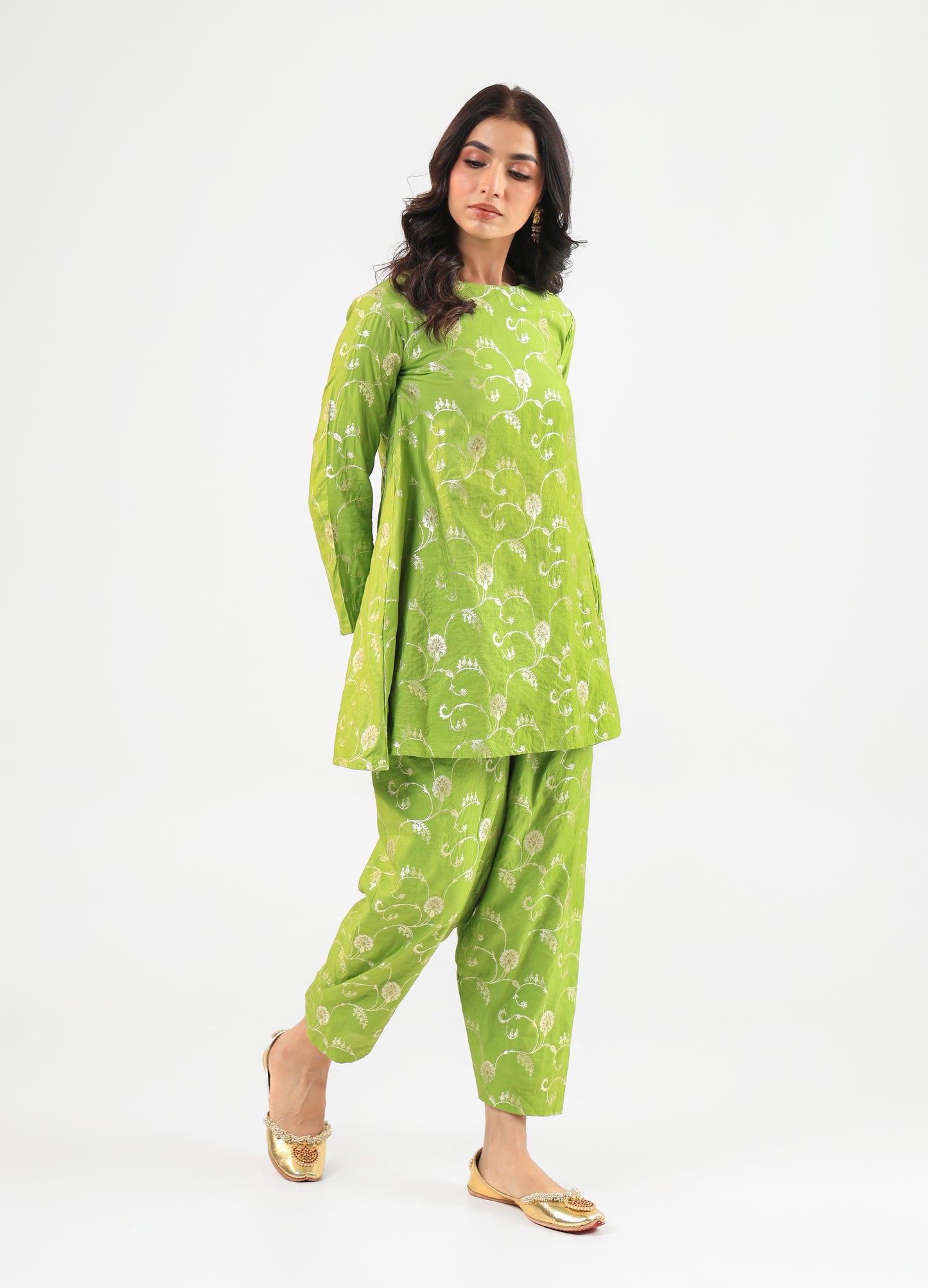 GREEN KURTA SET