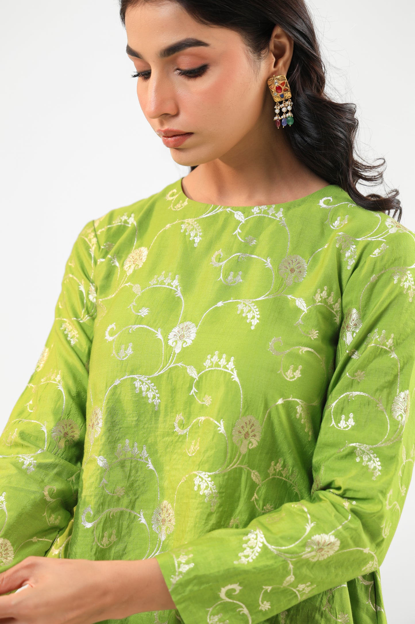 GREEN KURTA SET