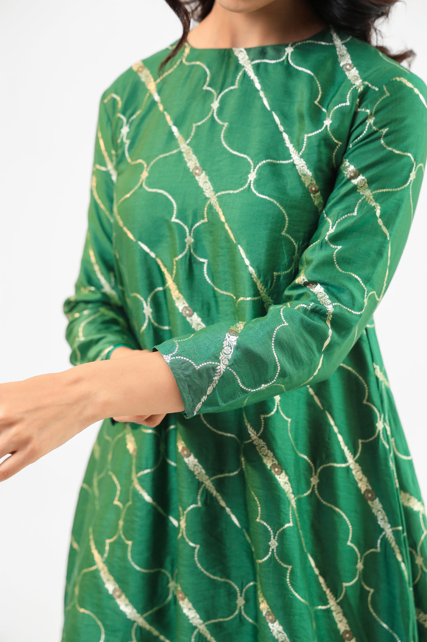DEEP GREEN KURTA SET