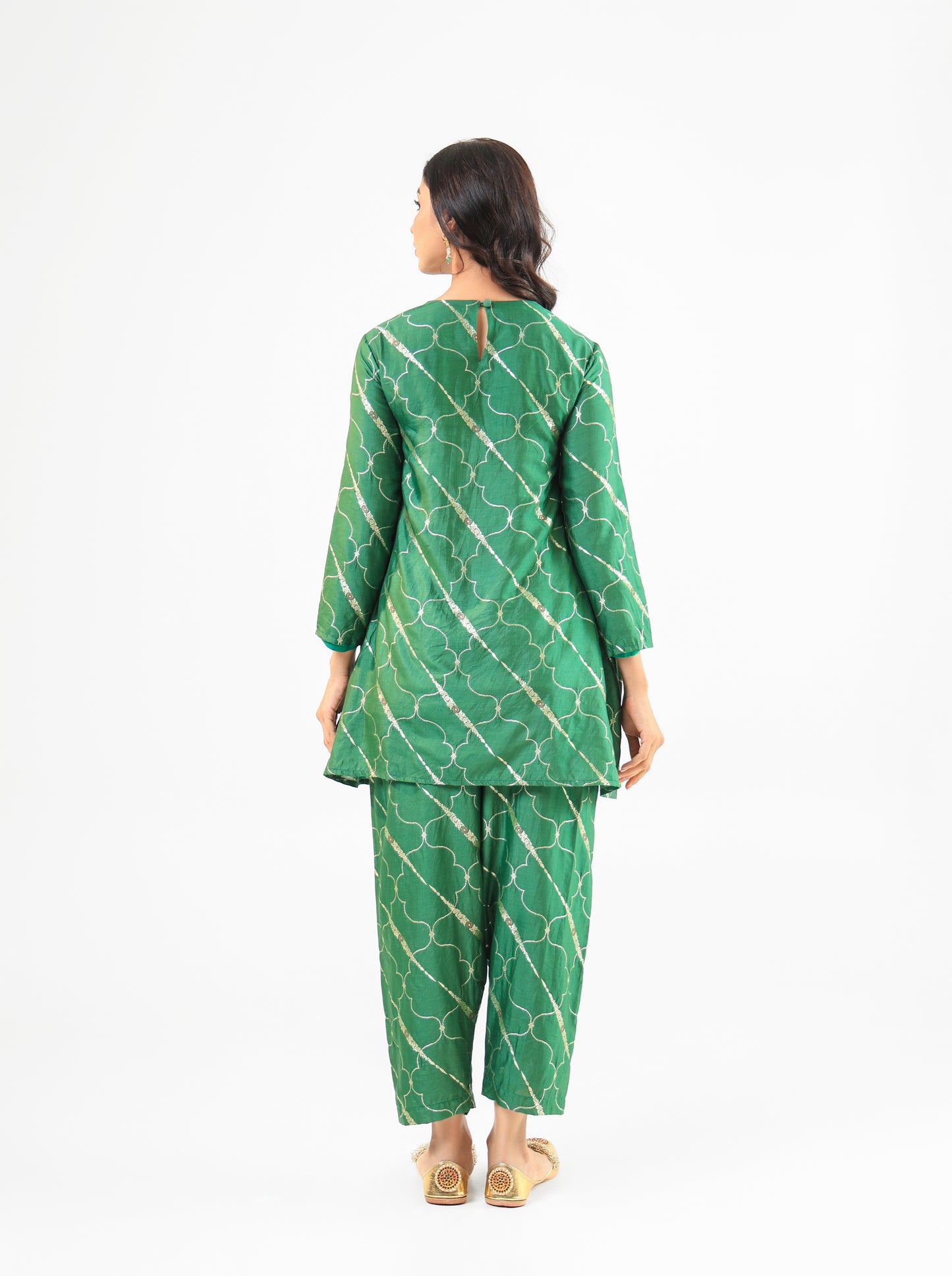 DEEP GREEN KURTA SET