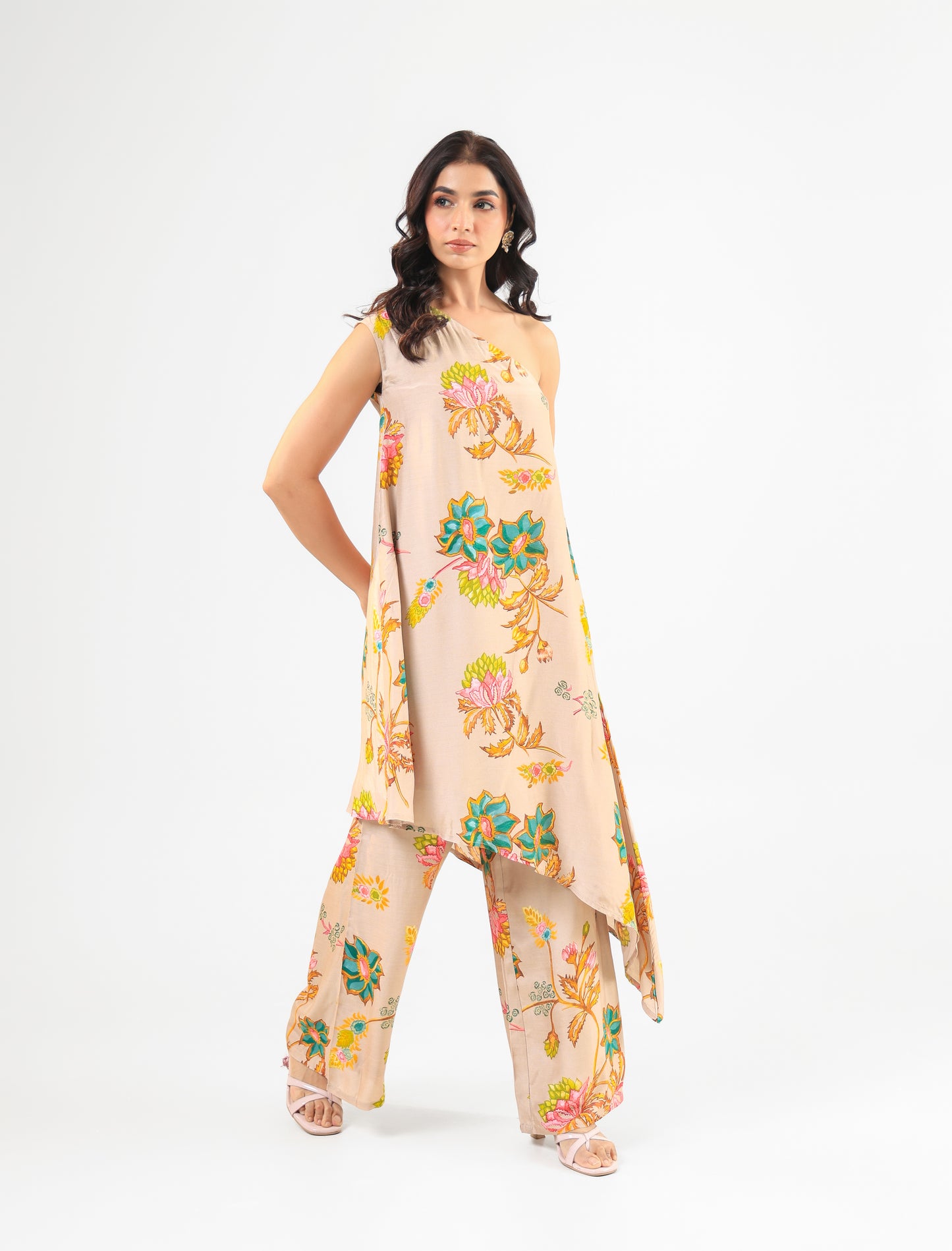 BEIGE KURTA SET
