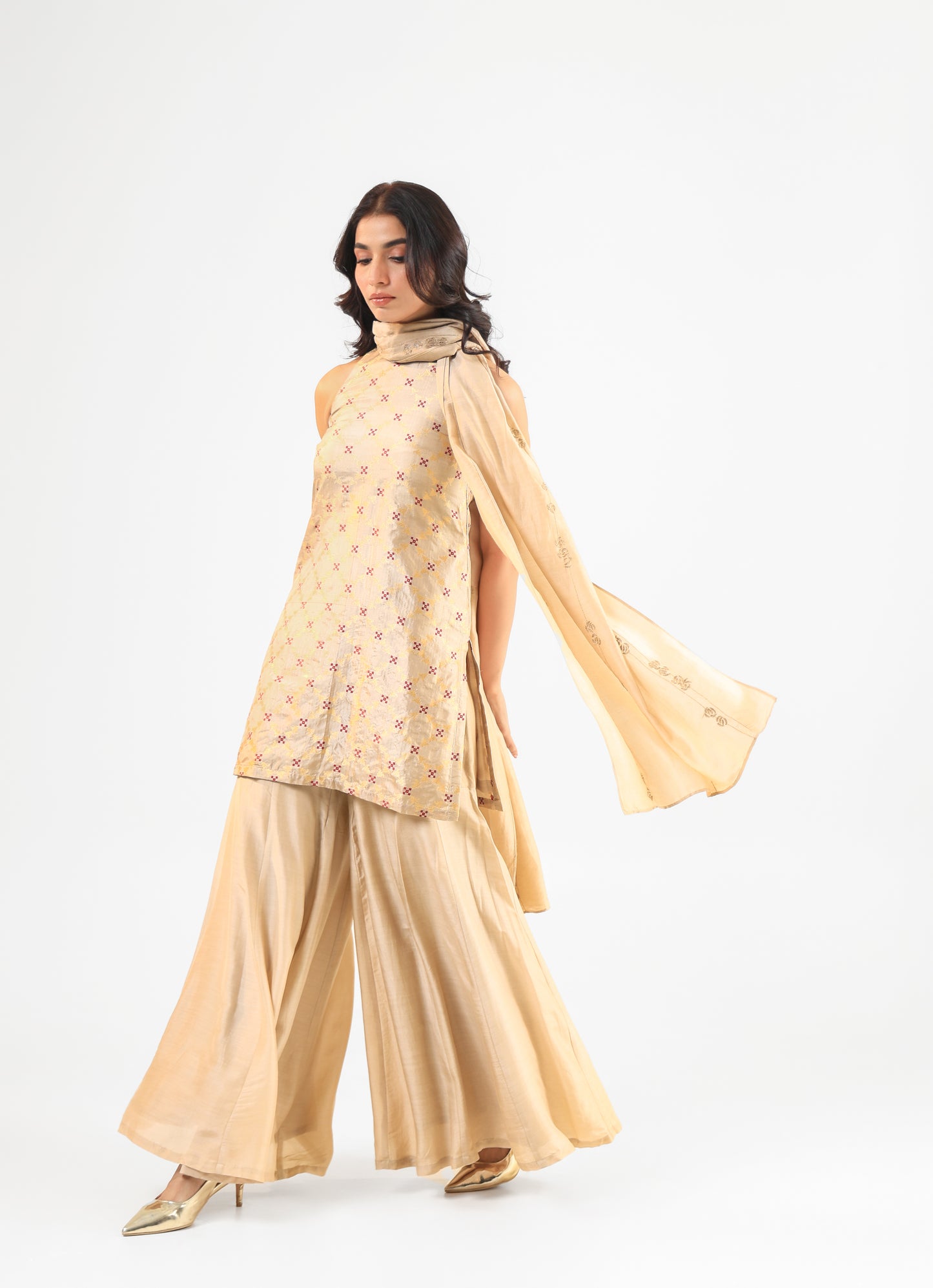 BEIGE KURTA SET