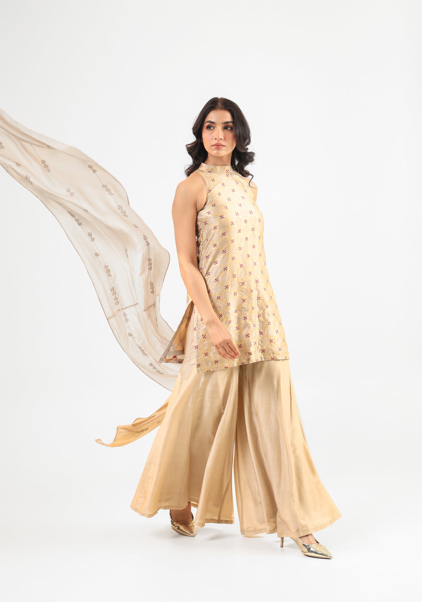 BEIGE KURTA SET