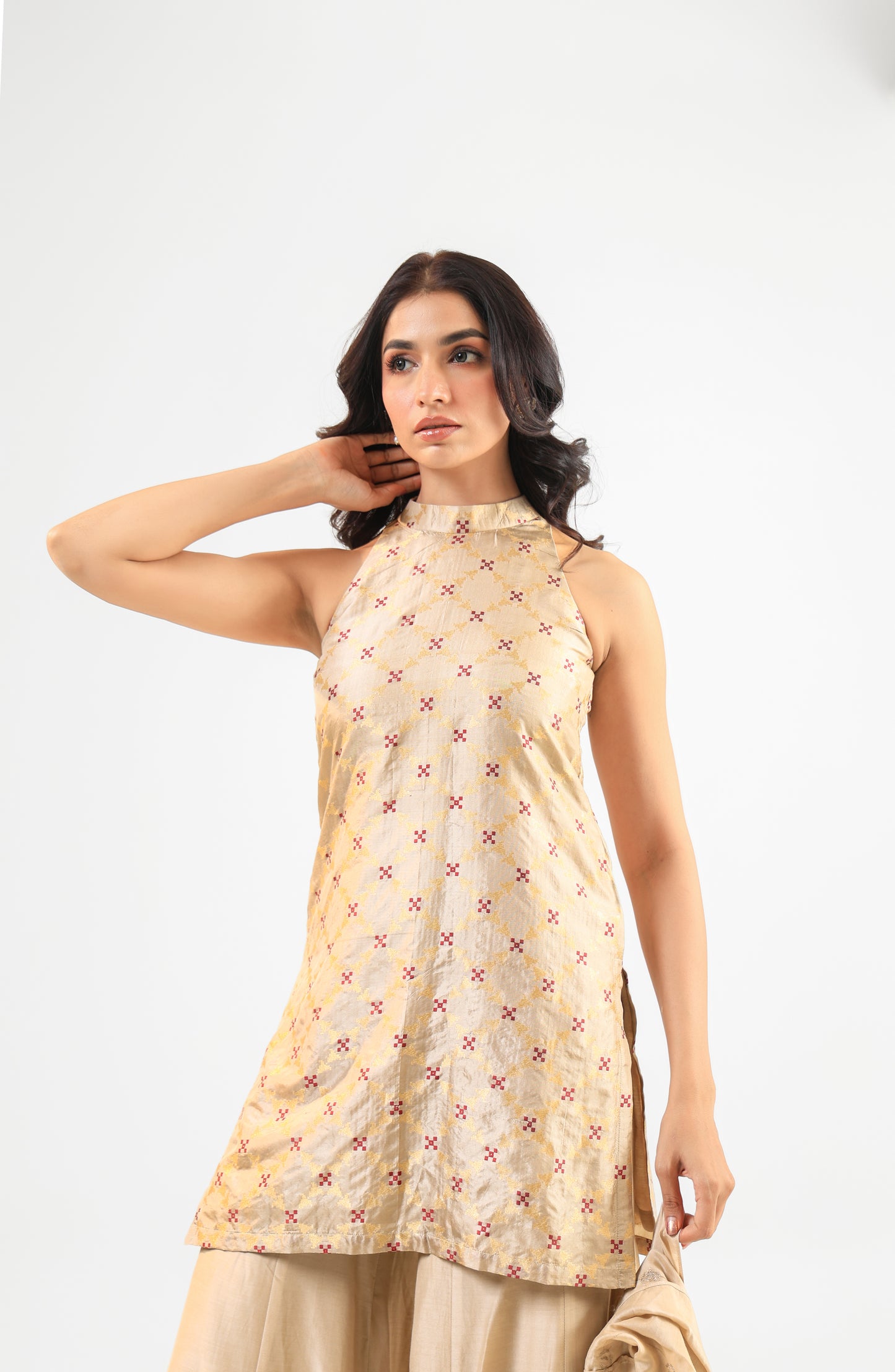 BEIGE KURTA SET