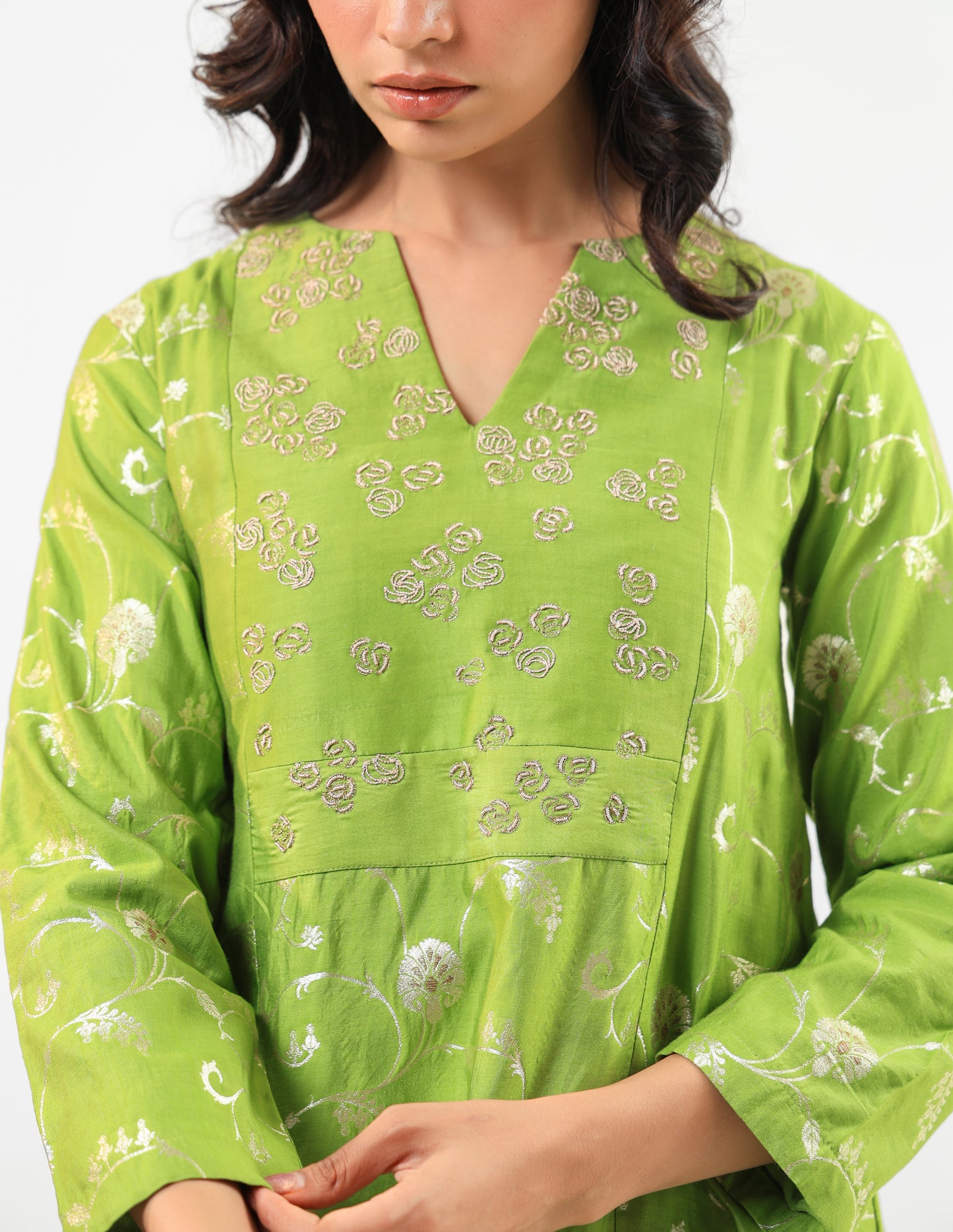 GREEN KURTA SET
