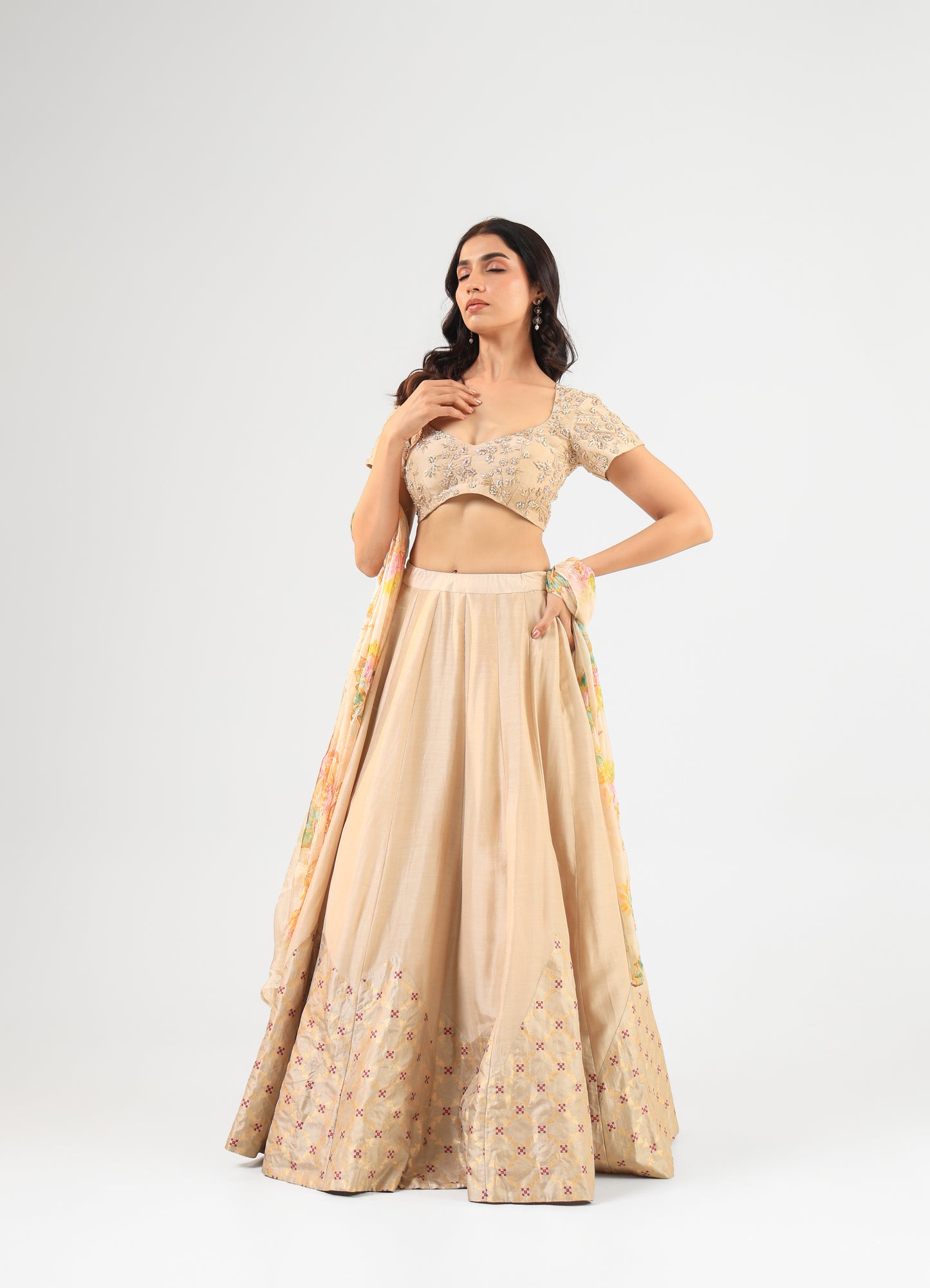 BEIGE LEHANGA SET