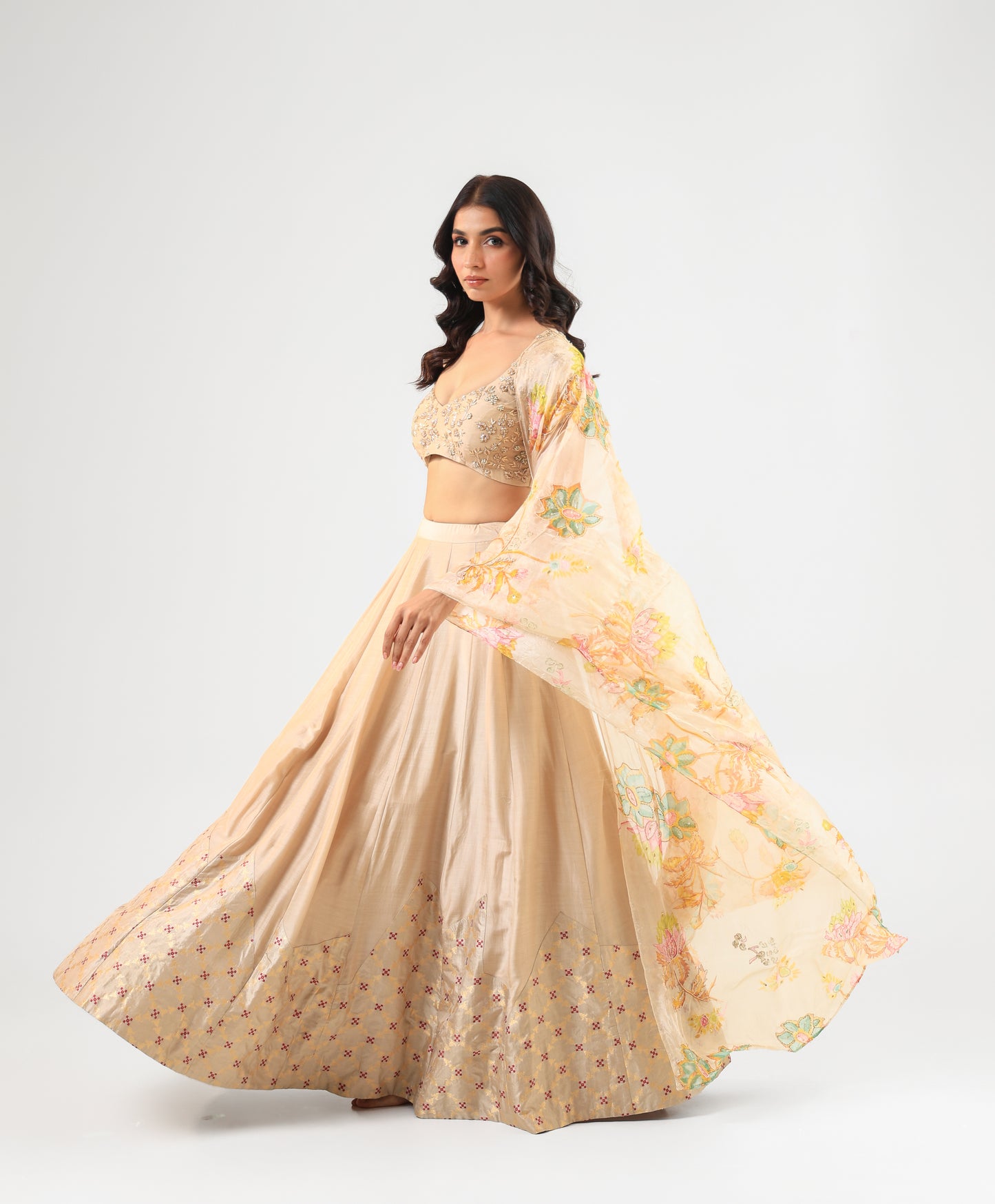 BEIGE LEHANGA SET