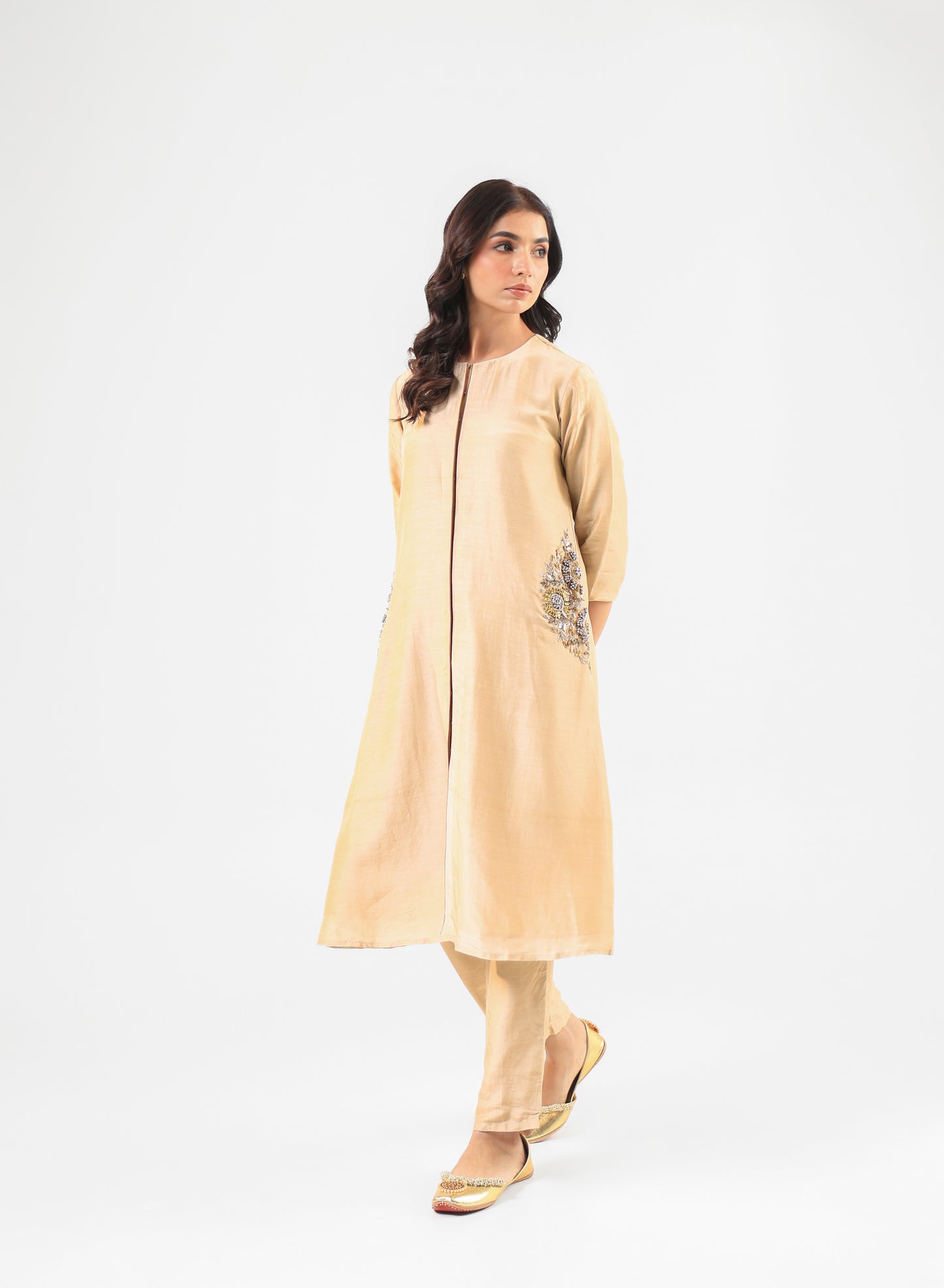BEIGE KURTA SET