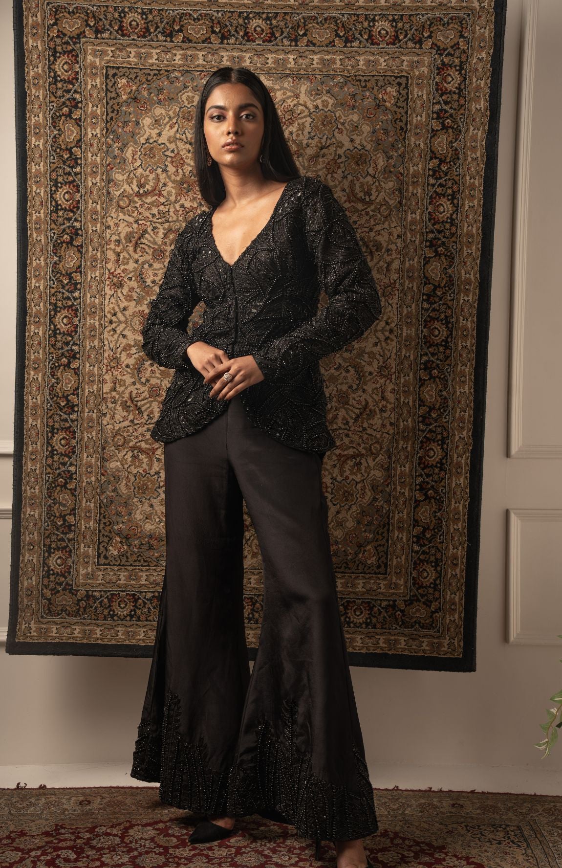 BLACK KURTA SET