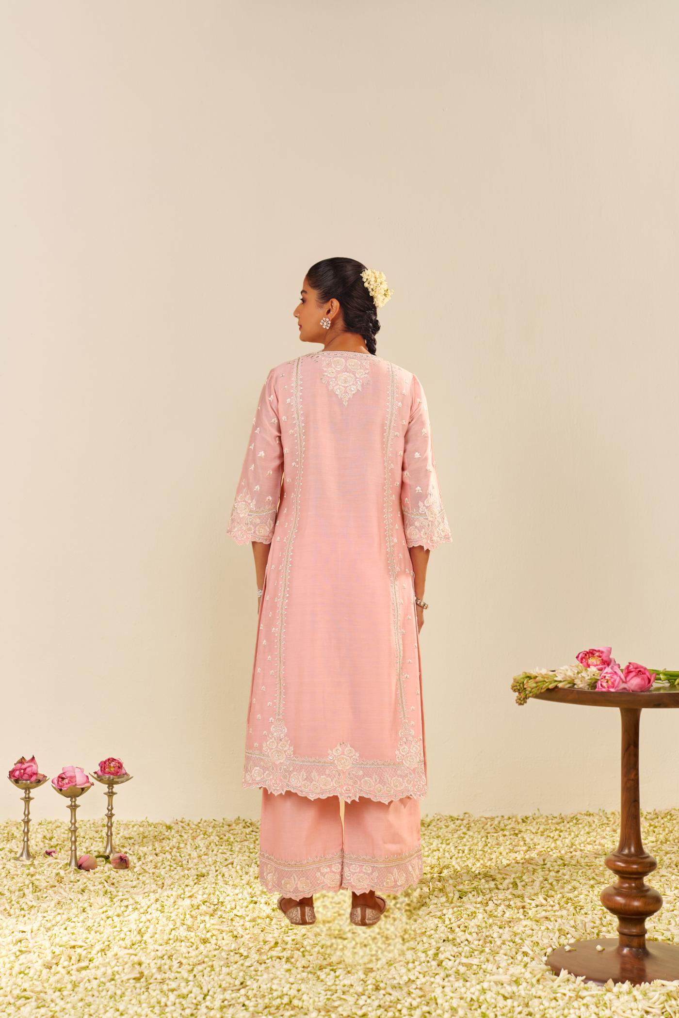 SUMAIYA - A-LINE KURTA WITH PALAZZO AND DUPATTA
