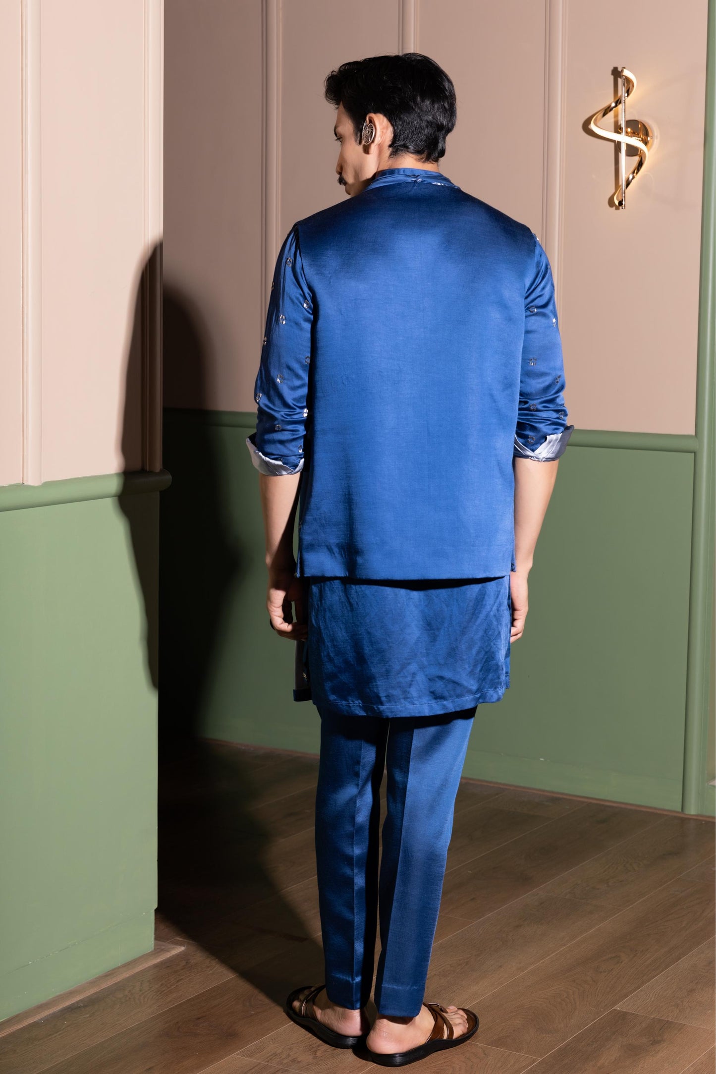 DRAPED BANDI KURTA SET