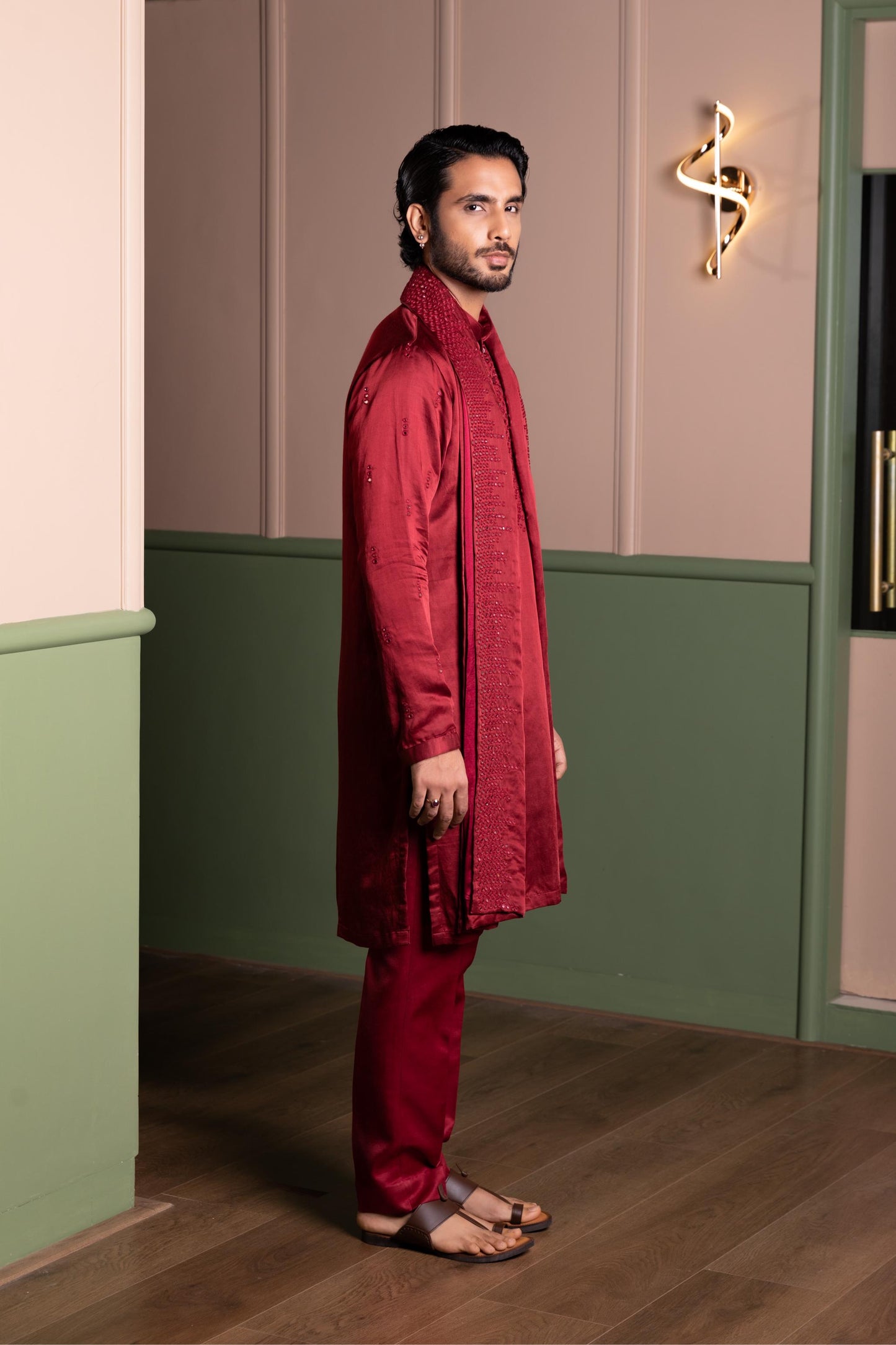 MIRROR FRENZY KURTA STOLE SET