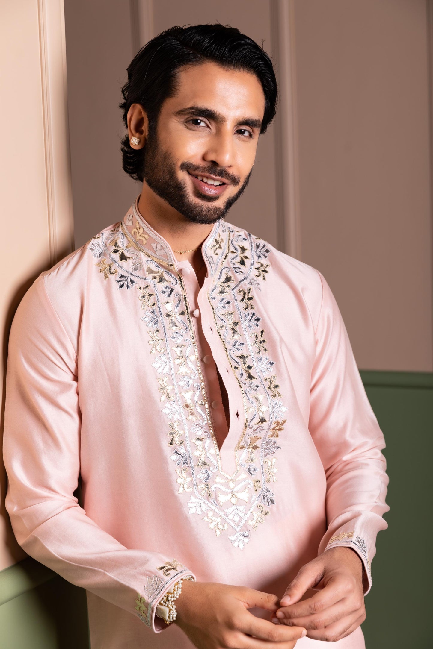ROYAL LEATHER KURTA SET