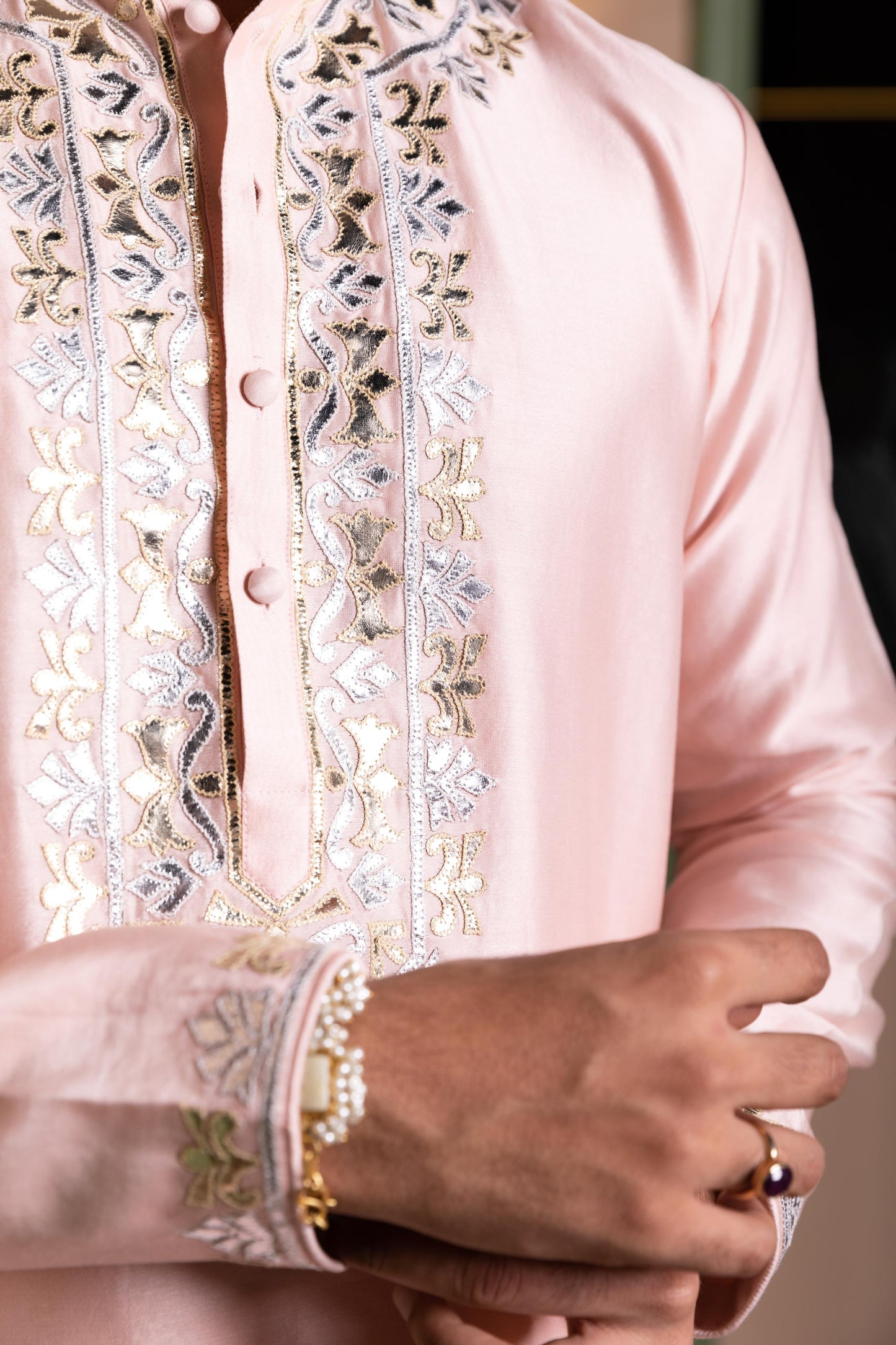 ROYAL LEATHER KURTA SET