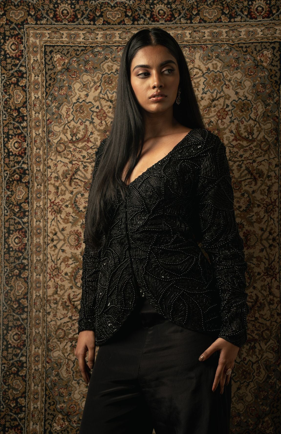 BLACK KURTA SET