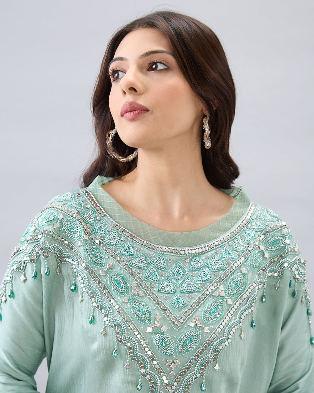 MINT GREEN EMBROIDERED CO-ORD SET