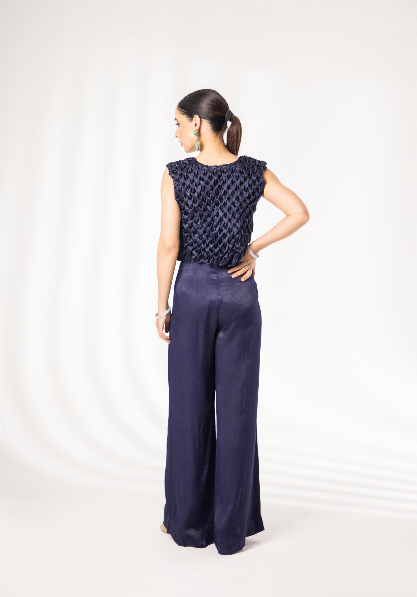 VENUS - V NECK FULL SMOCK TOP WITH PANT