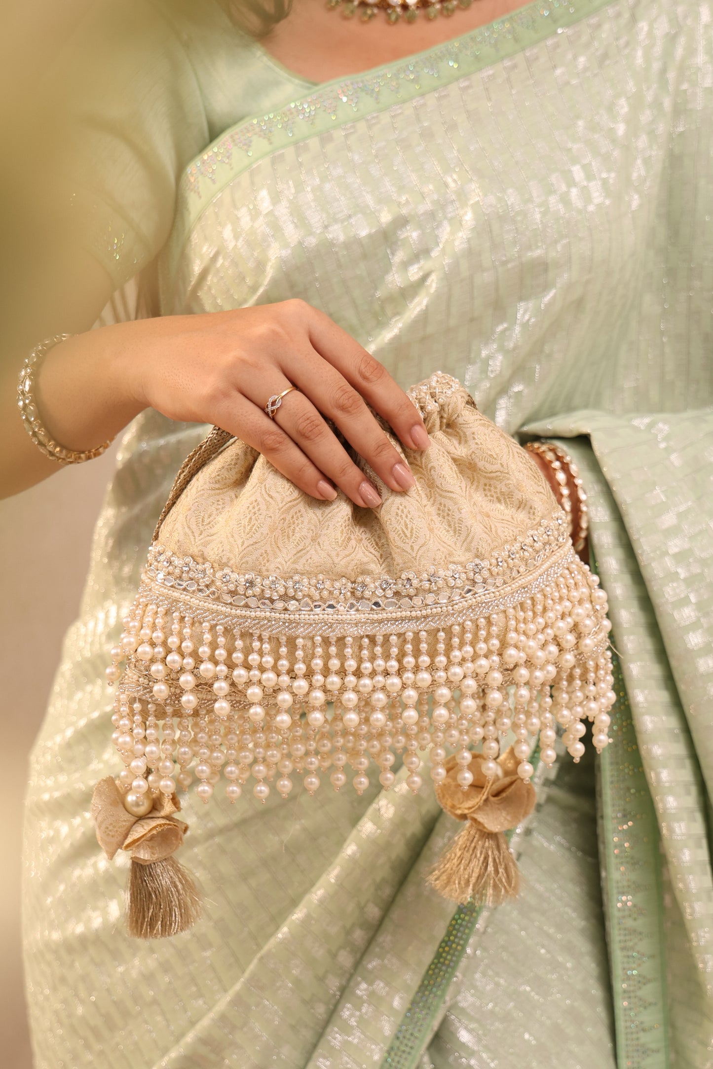 ANAHI EMBROIDERED BROCADE POTLI