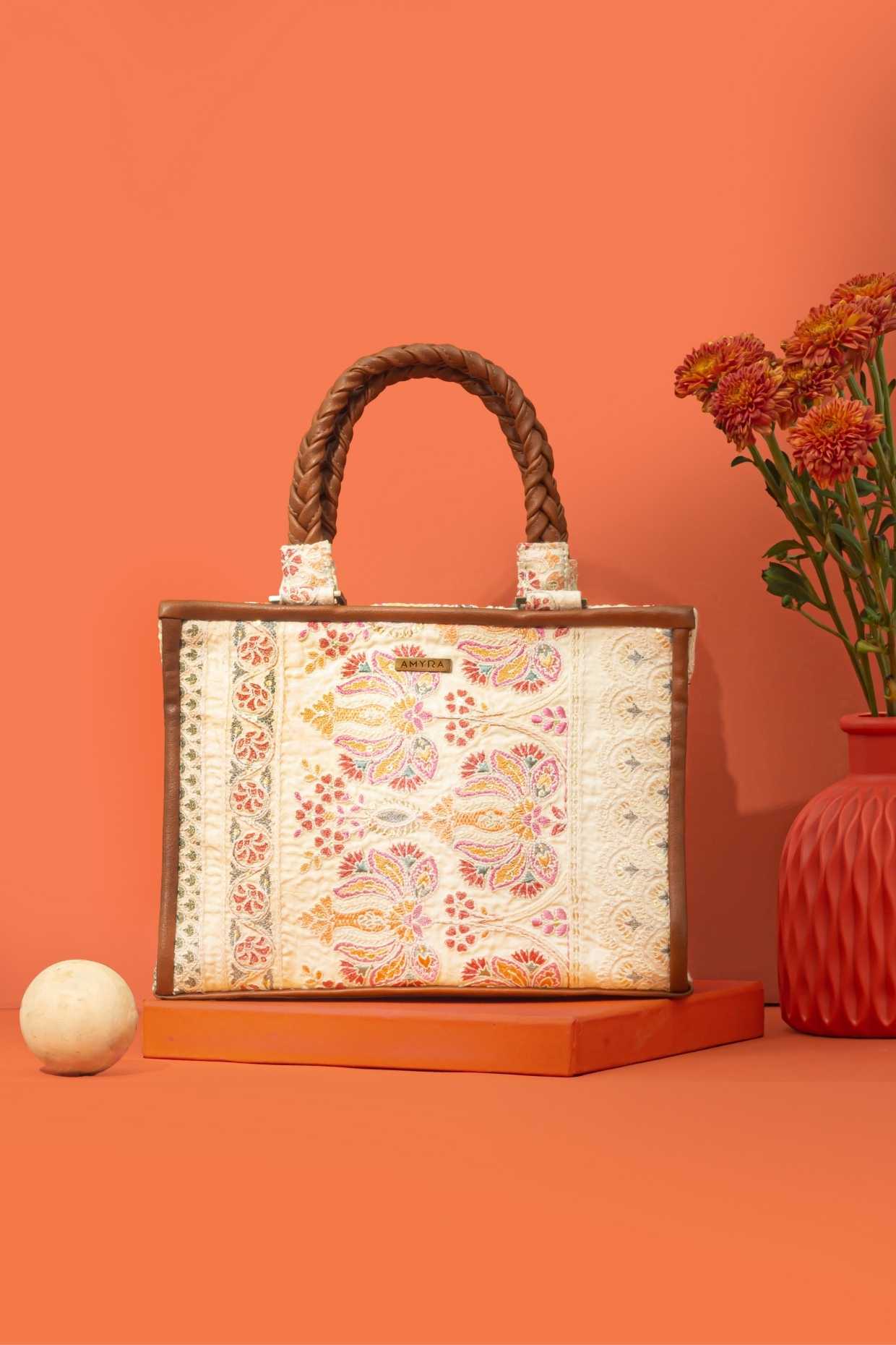 KAMAL EMBROIDERED HANDBAG - MULTICOLOR