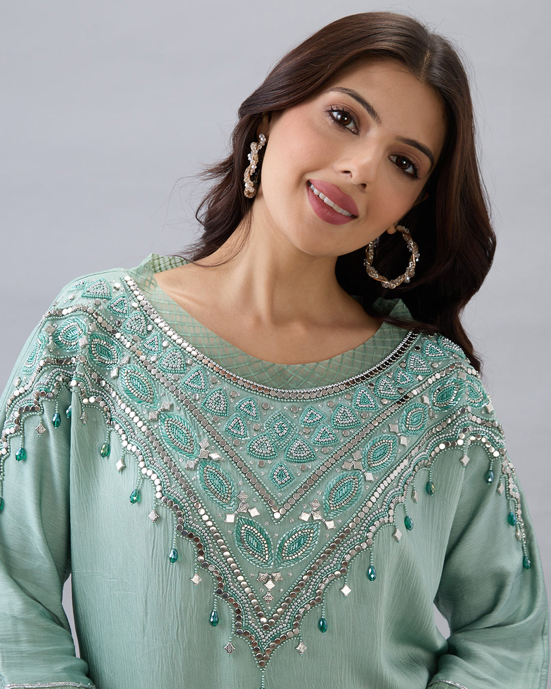 MINT GREEN EMBROIDERED CO-ORD SET