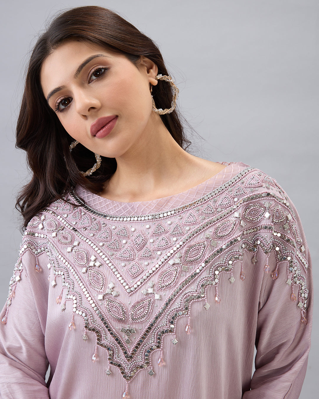 MAUVE EMBROIDERED CO-ORD SET
