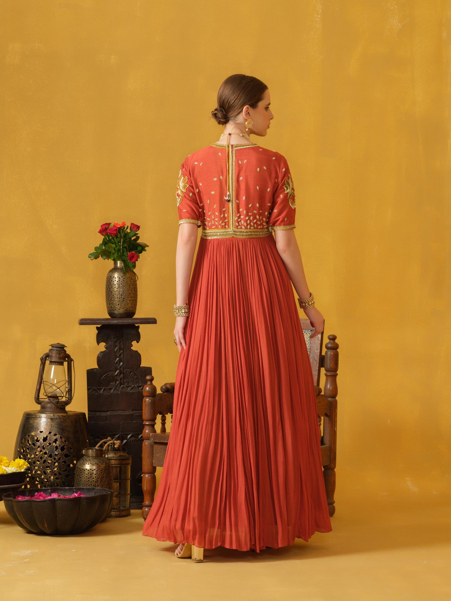 BURNT ORANGE GOWN
