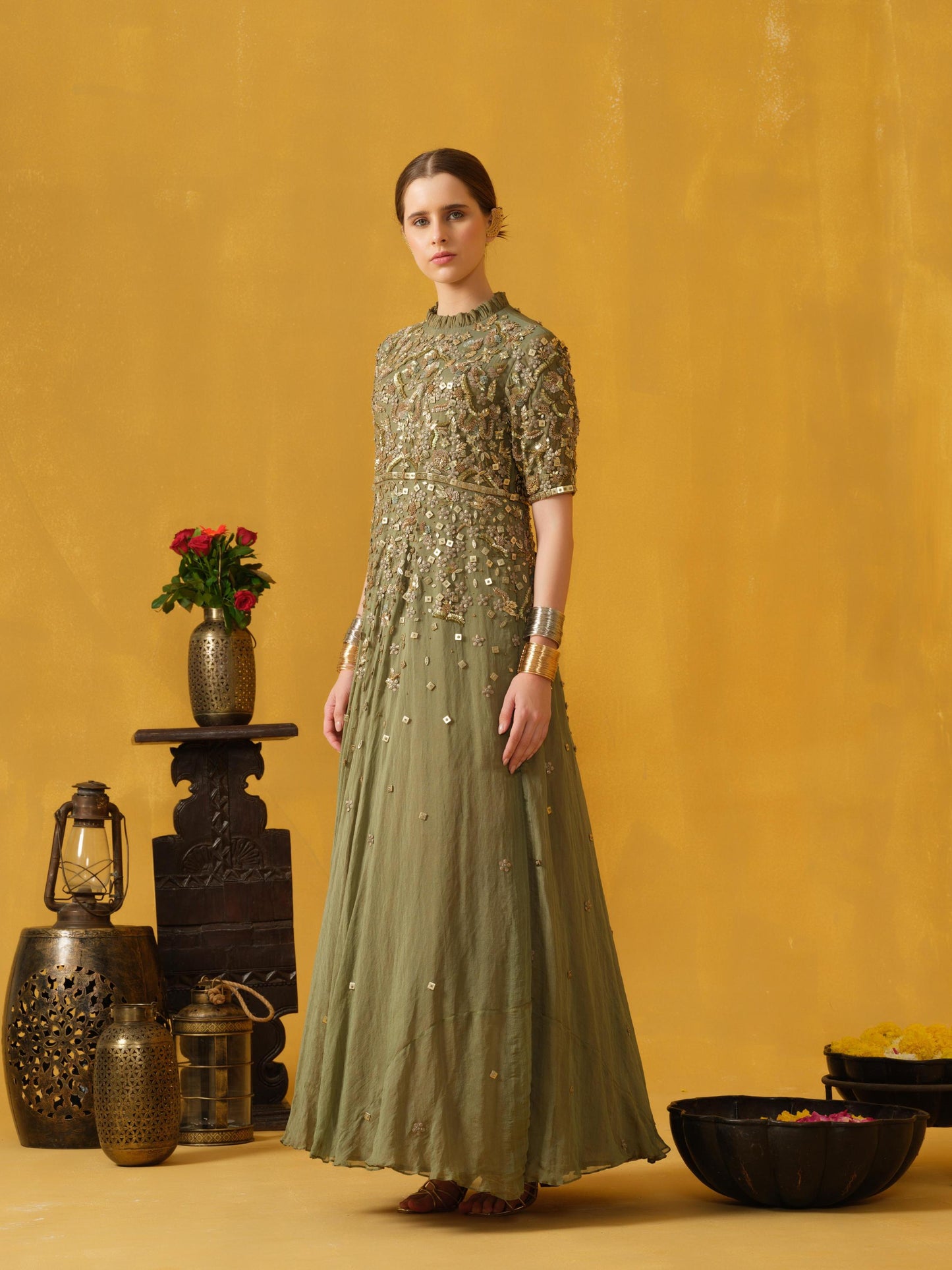 LIGHT GREEN GOWN