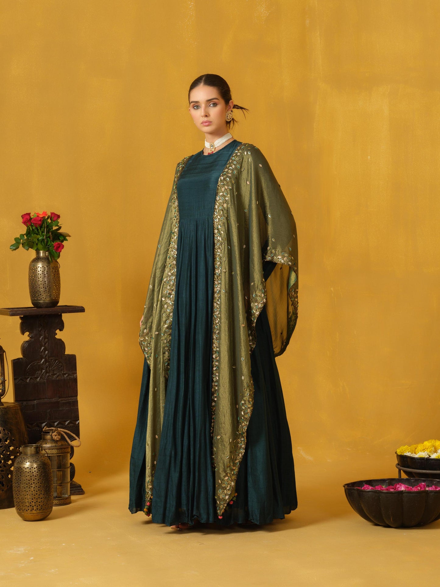 DARK GREEN DRESS
