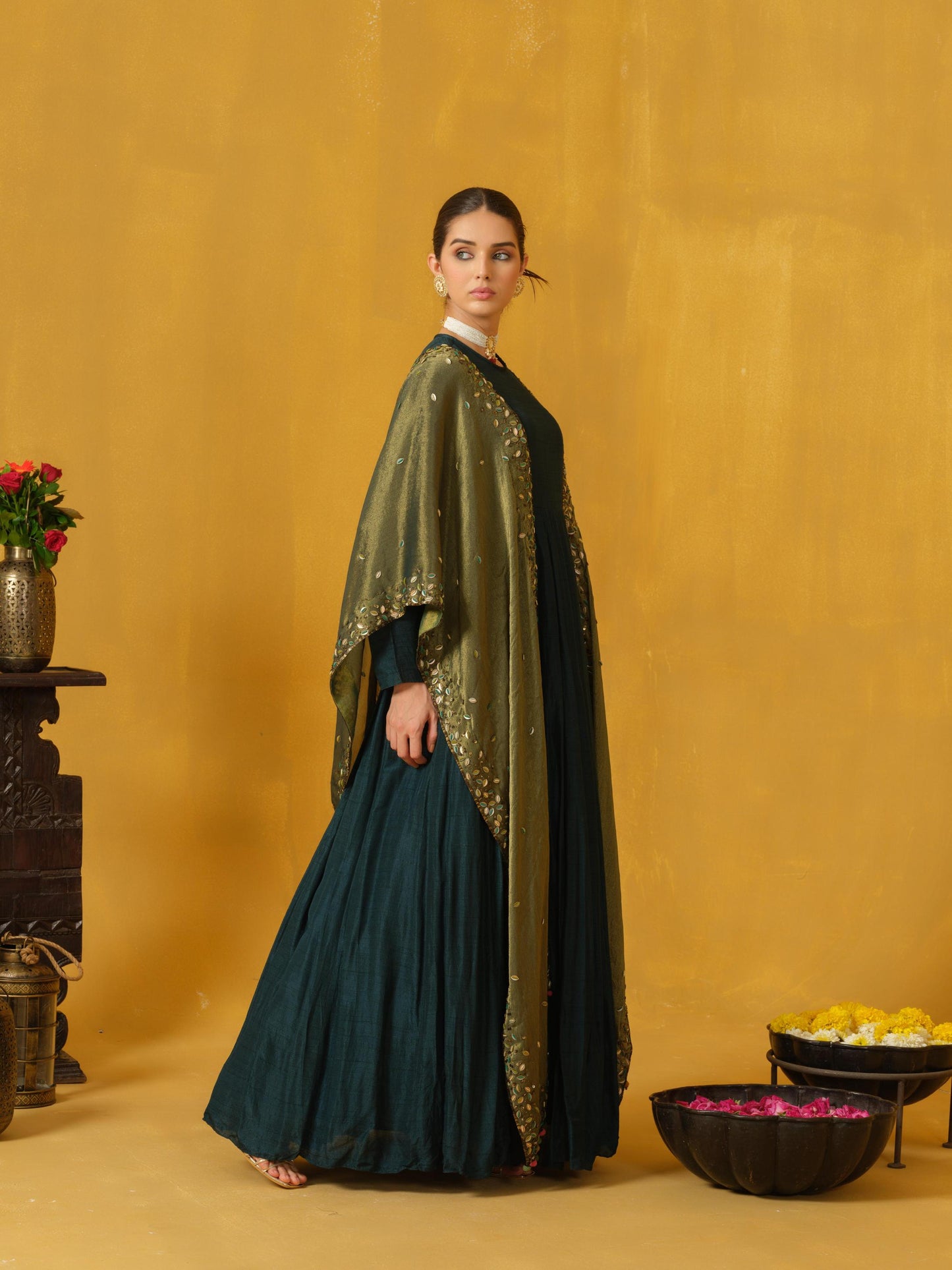 DARK GREEN DRESS